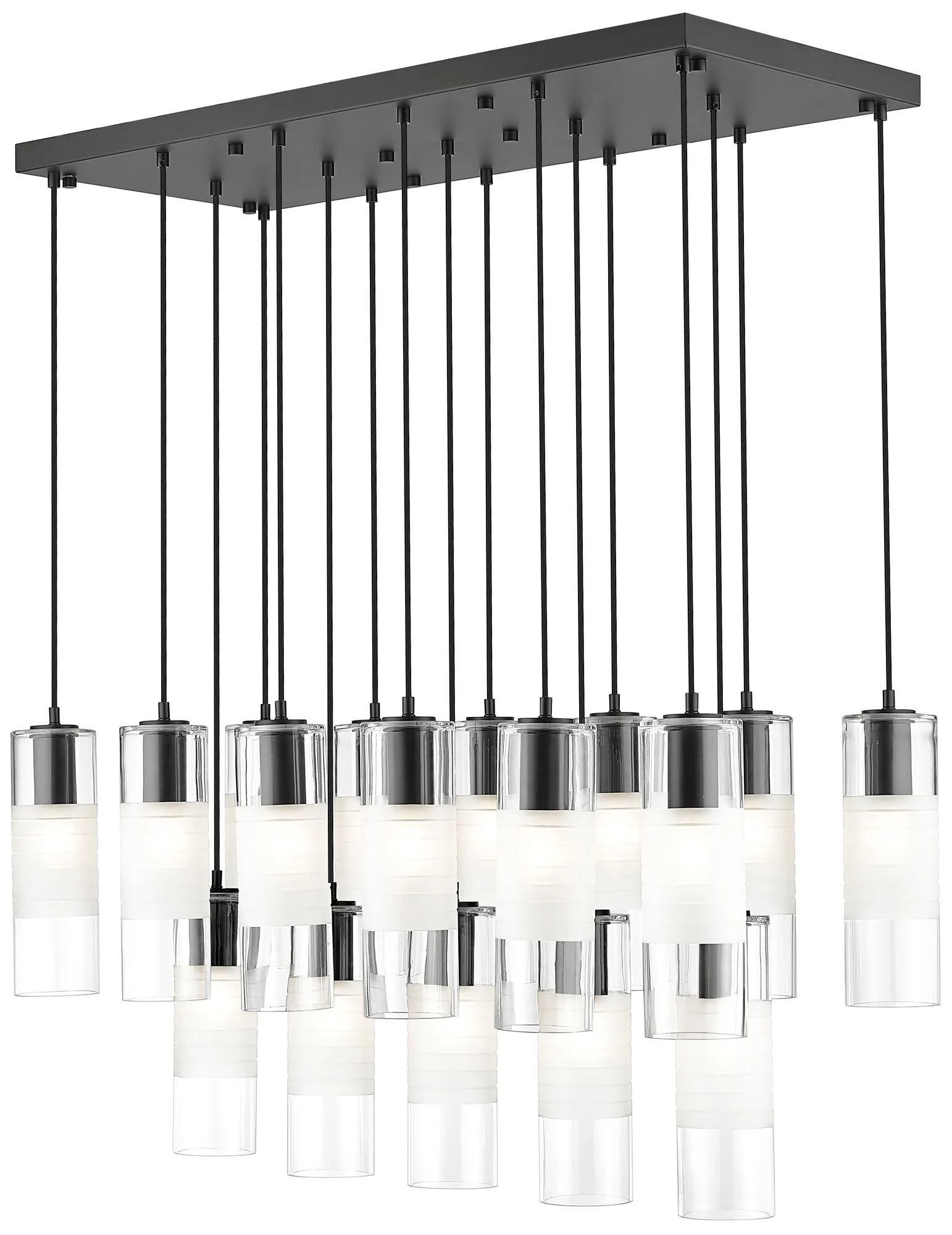 Alton by Z-Lite Matte Black 17 Light Linear Chandelier - Image 1