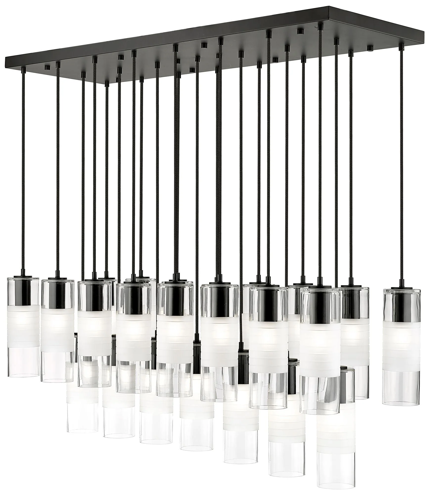 Alton by Z-Lite Matte Black 23 Light Linear Chandelier - Image 1
