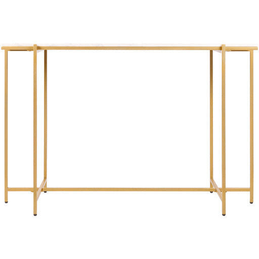 Surya Anaya White Marble Top With Gold Metal Base Console Table ANA-006 - Image 3