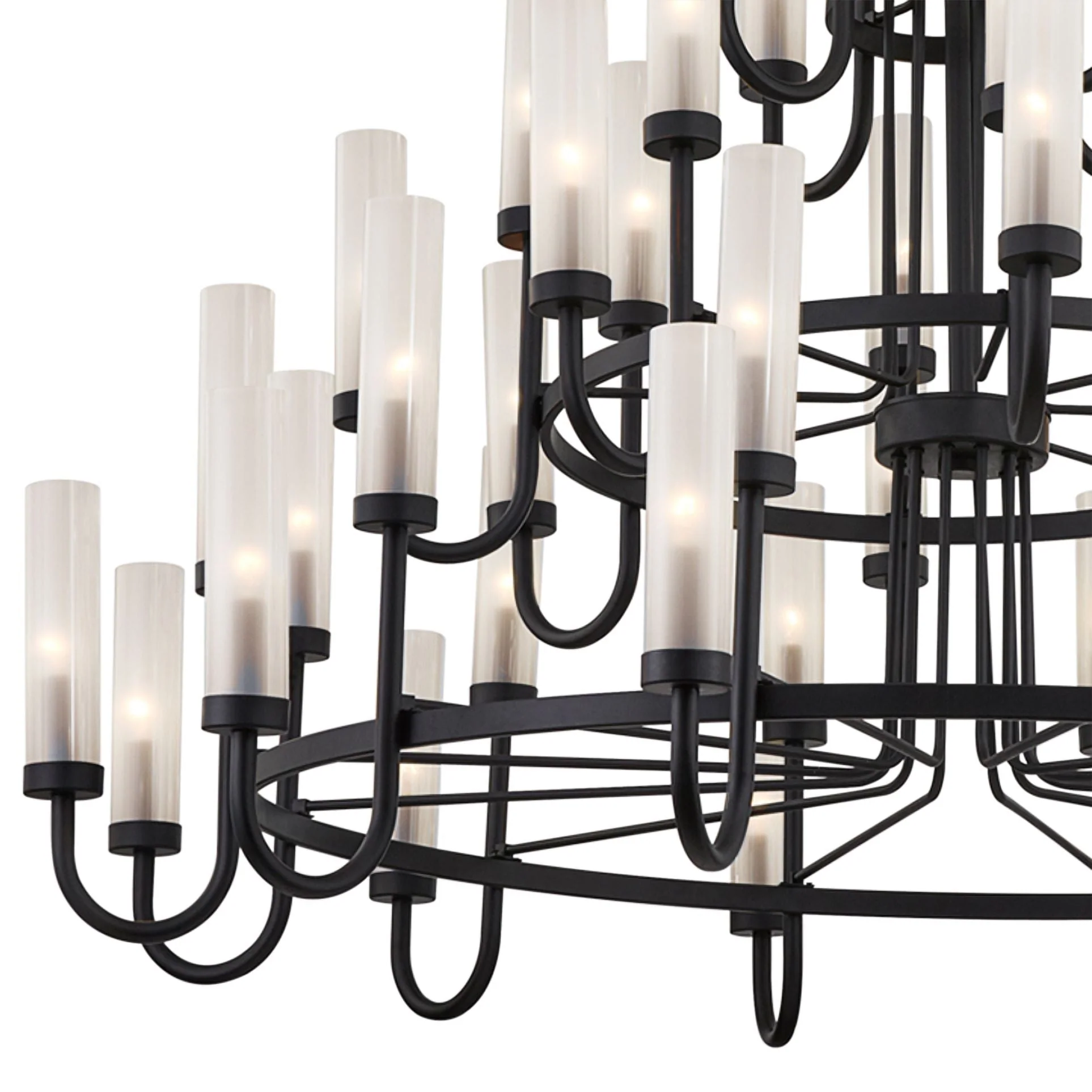 Anchor 60 1/2" Wide Matte Black 48-Light Chandelier - Image 3