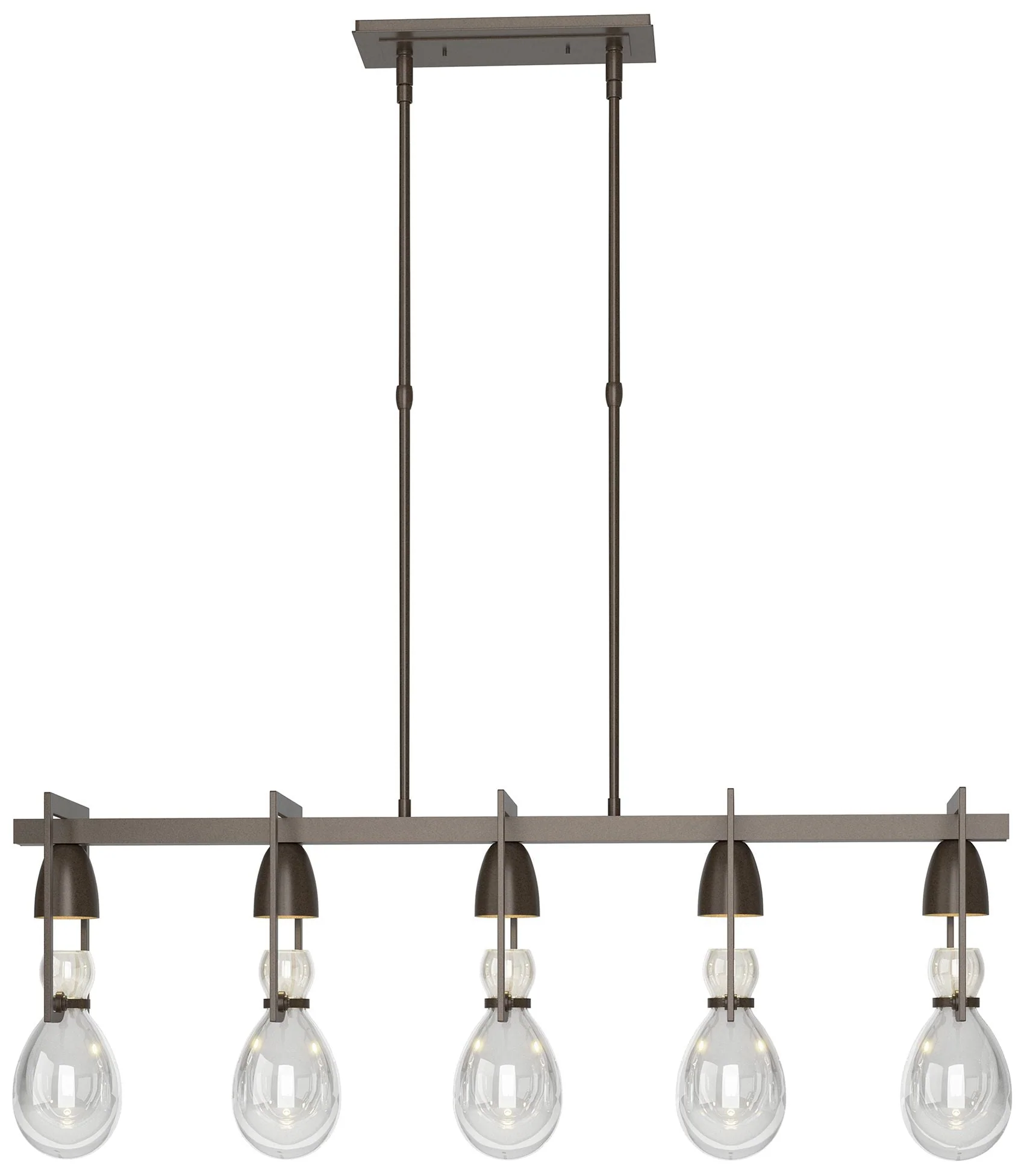 Apothecary 40.5" Bronze Short Pendant With Clear Glass - Image 1