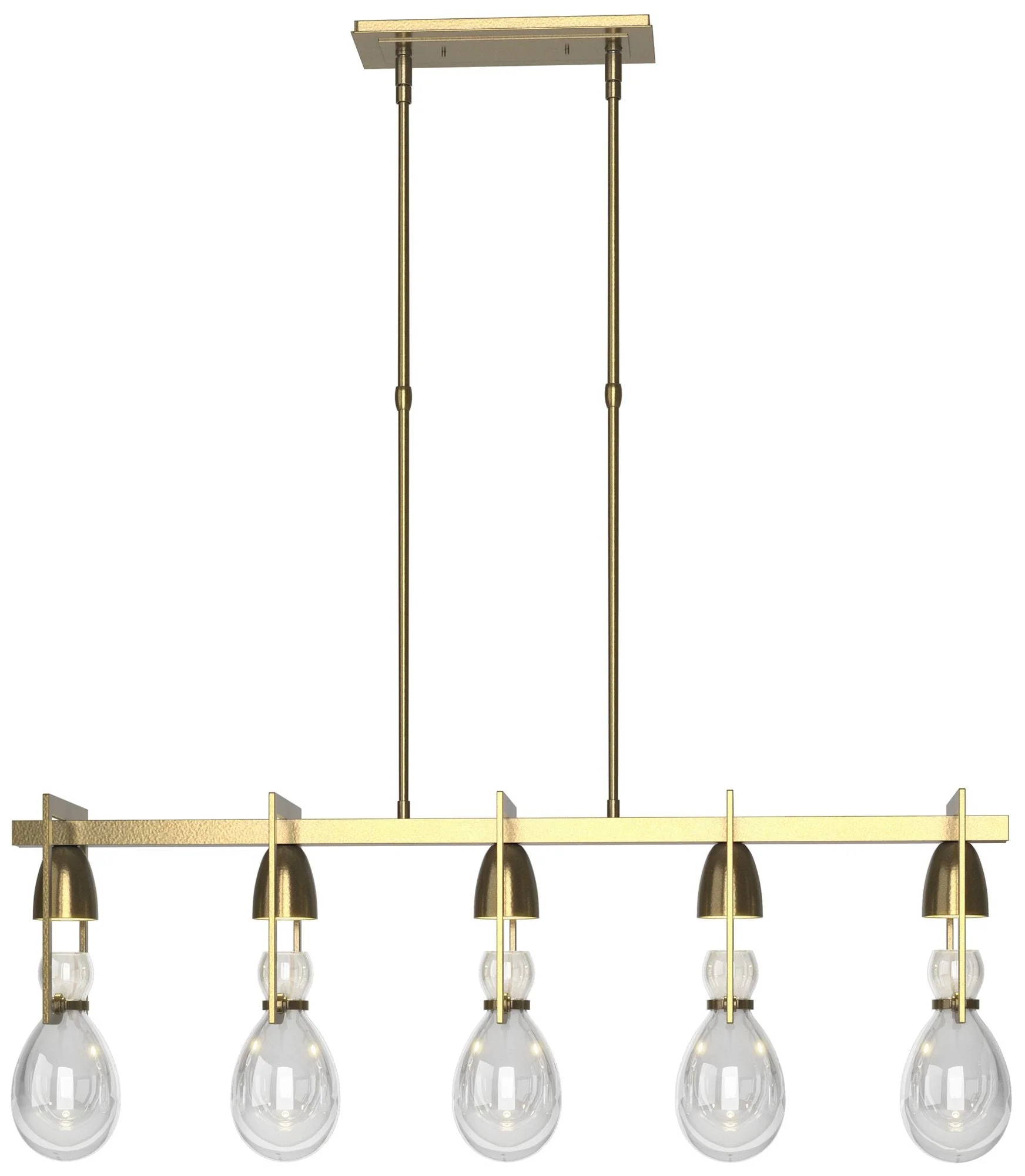 Apothecary 40.5" Modern Brass Long Pendant With Clear Glass - Image 1