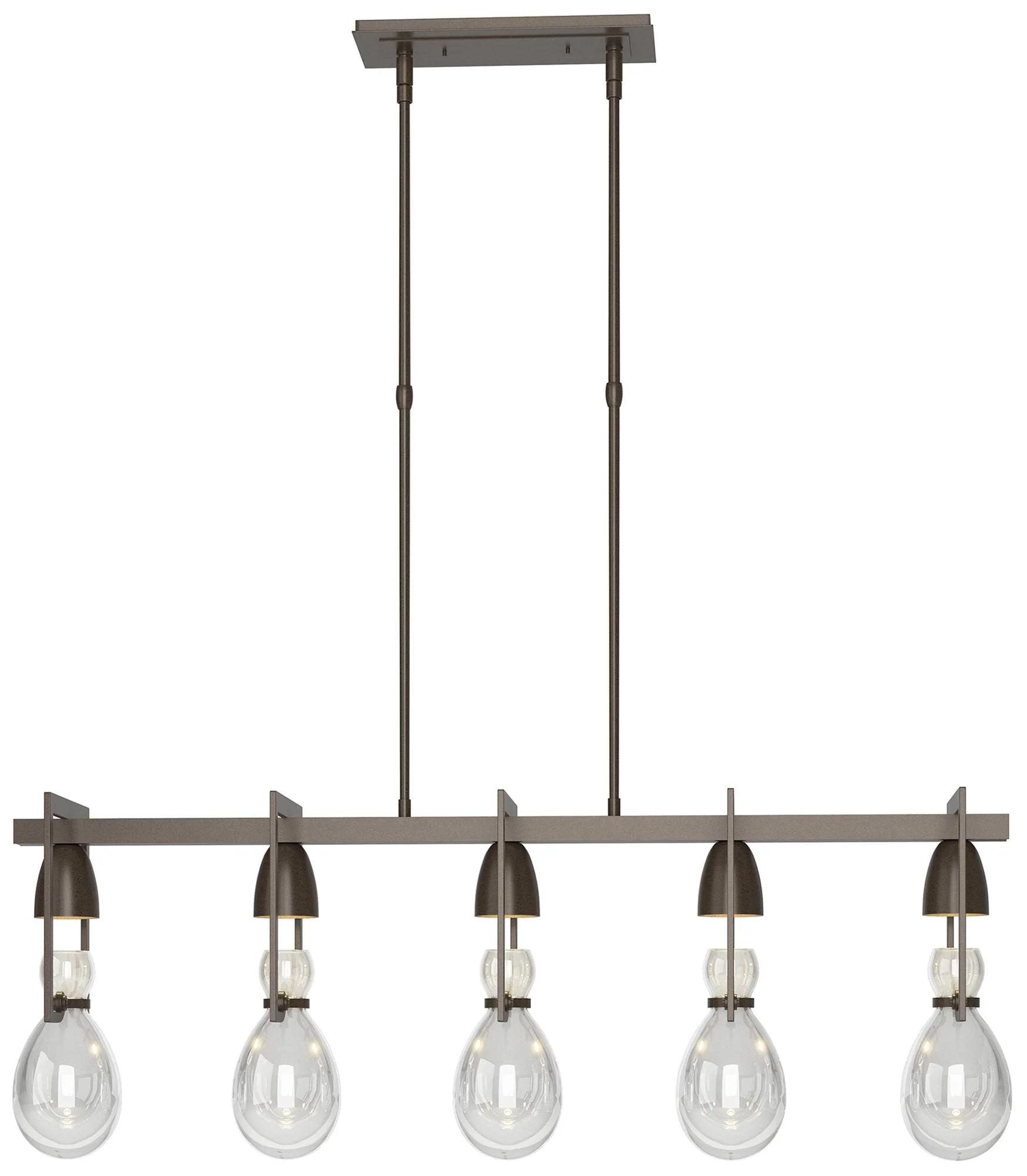 Apothecary Pendant - Bronze Finish - Clear Glass - Standard Height - Image 1