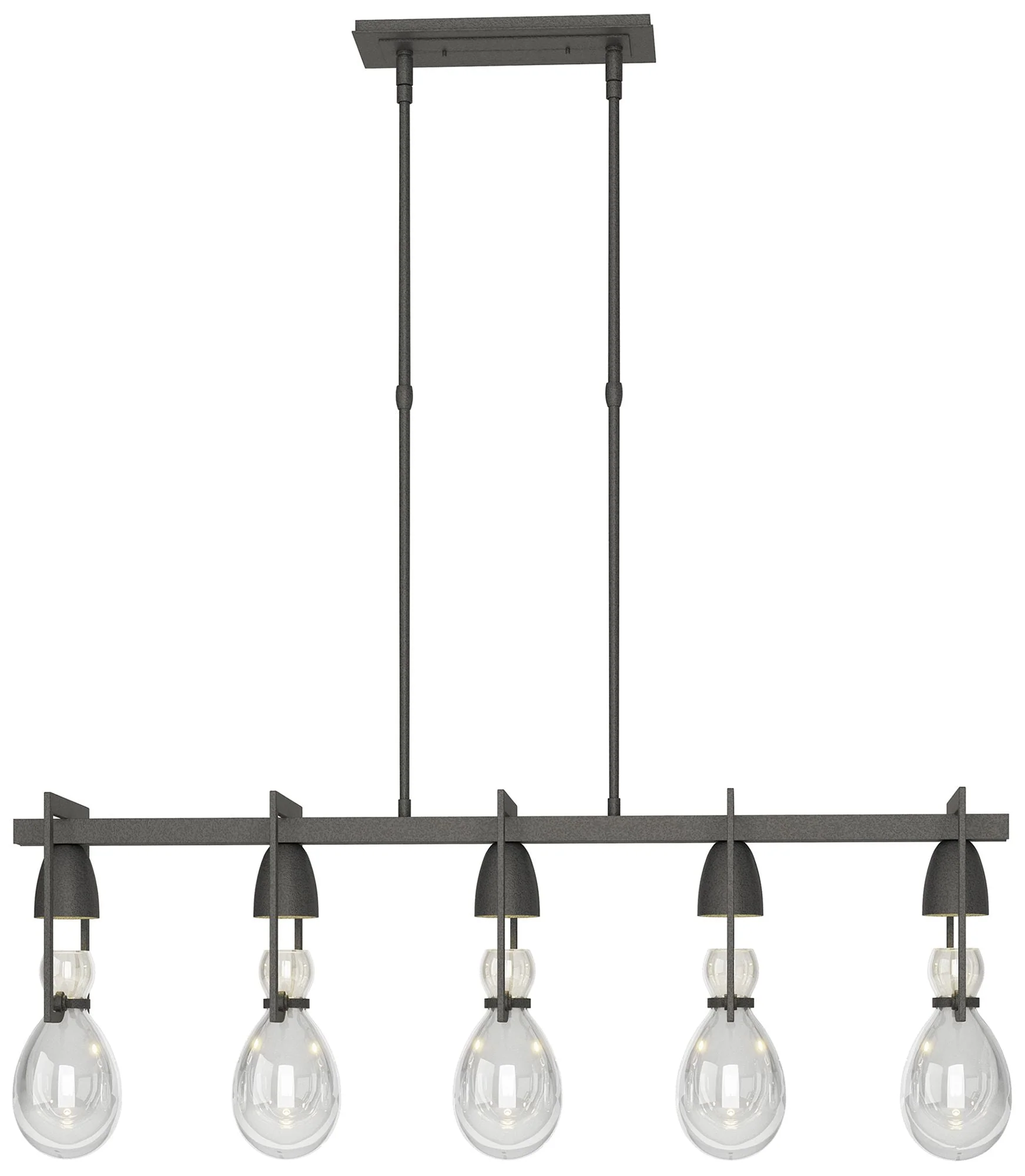Apothecary Pendant - Natural Iron Finish - Clear Glass - Standard Height - Image 1