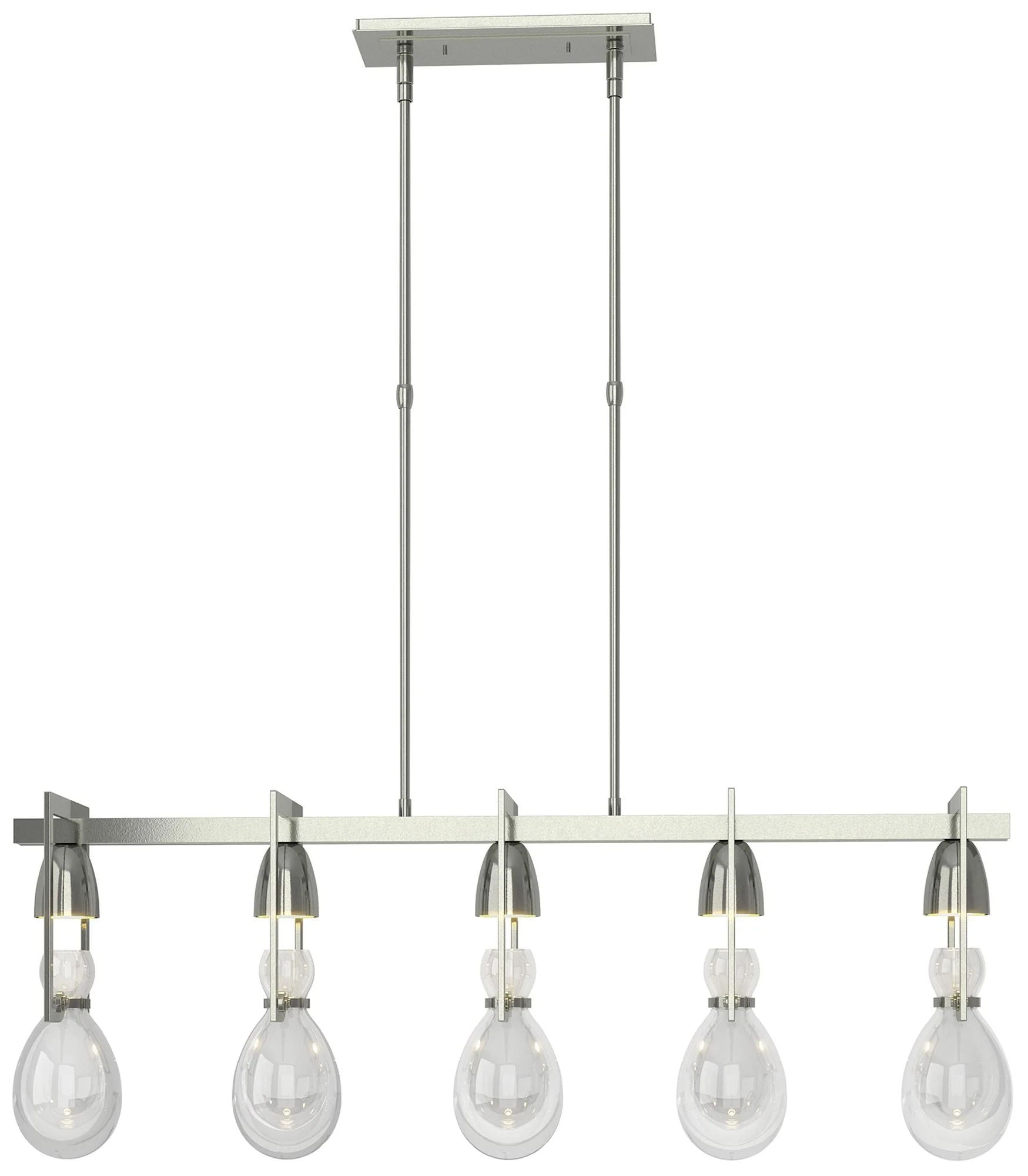 Apothecary Pendant - Sterling Finish - Clear Glass - Standard Height - Image 1