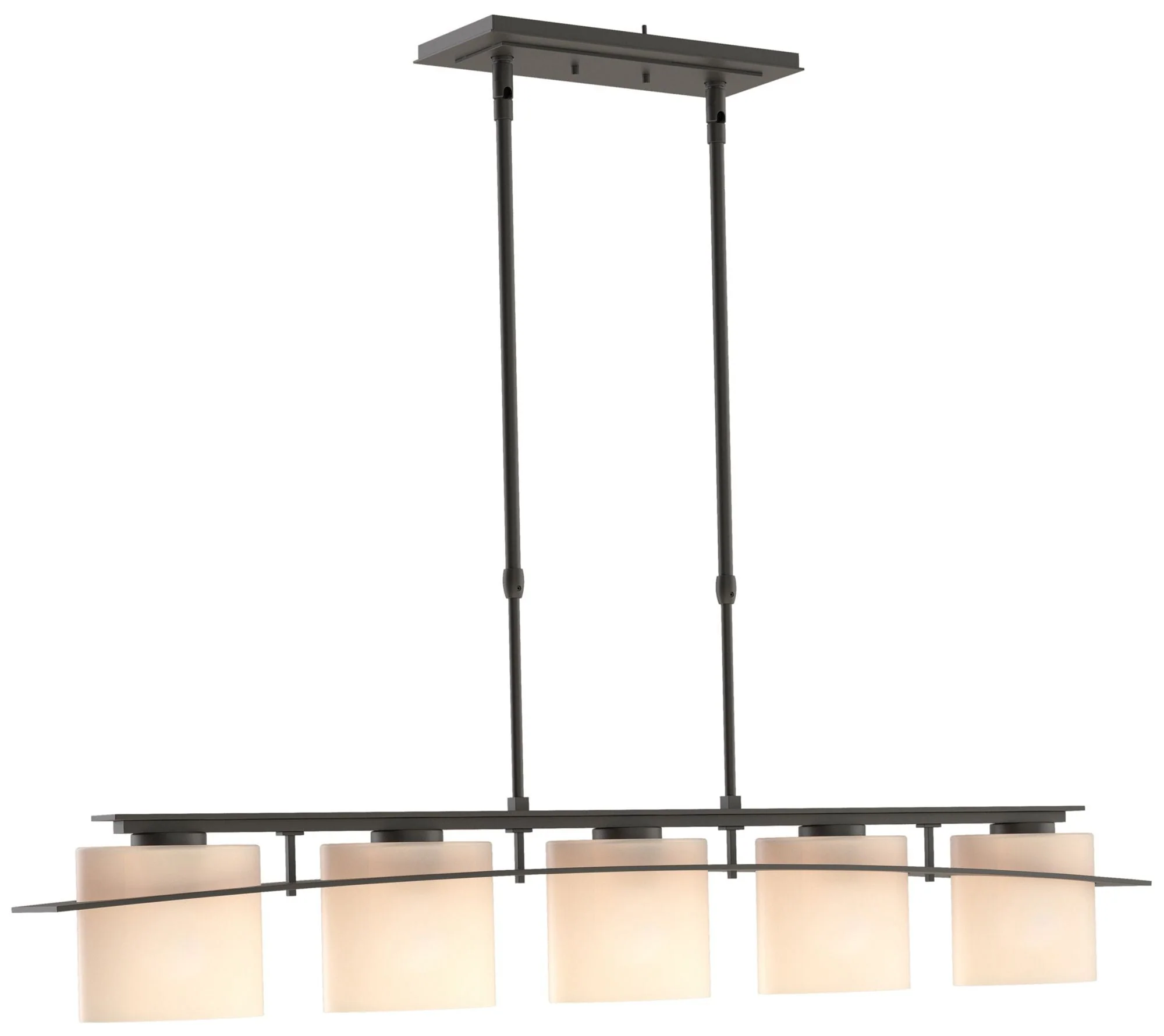 Arc Ellipse 41.9-Light Black Short Pendant With Opal Glass - Image 1