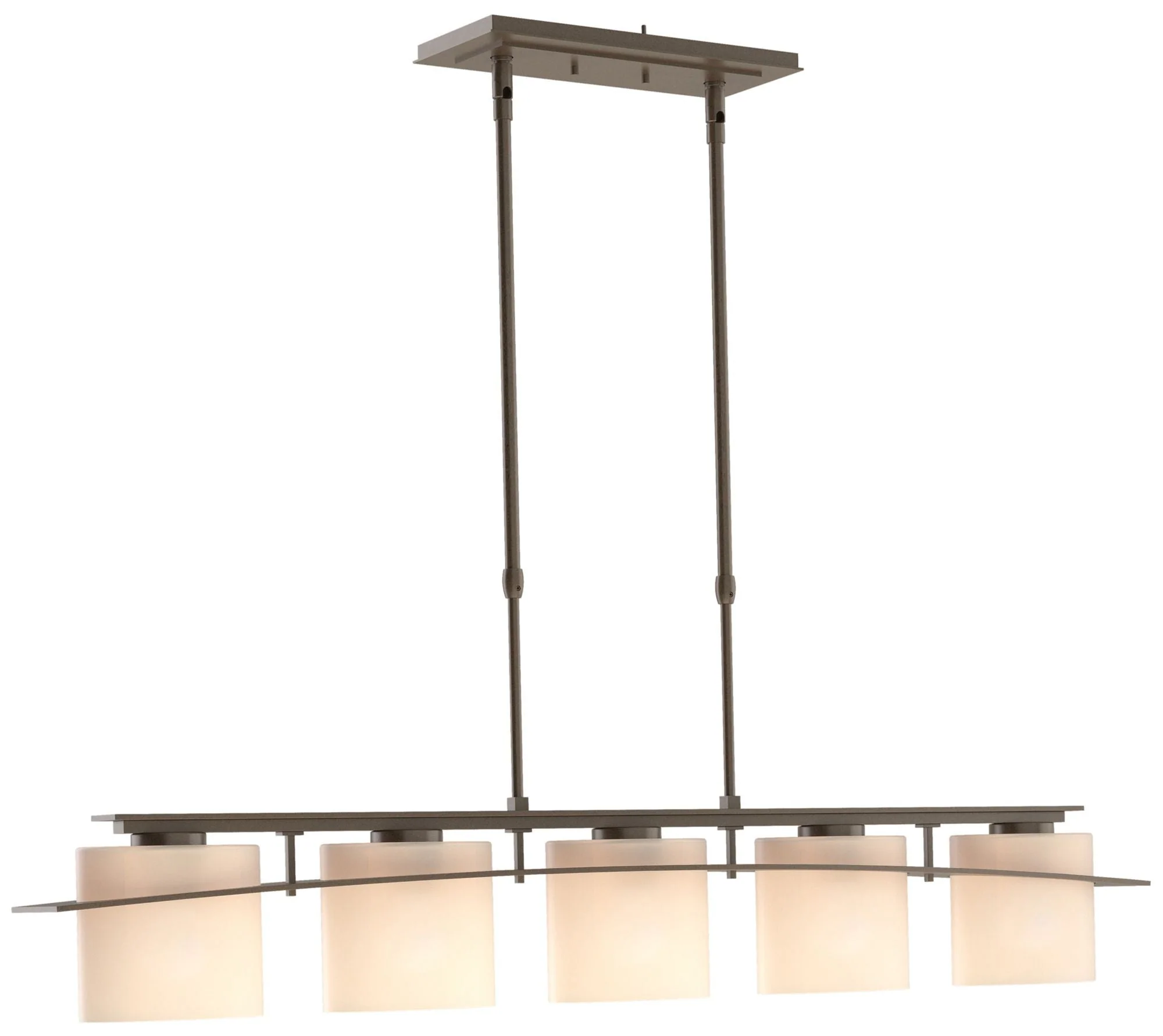 Arc Ellipse 41.9-Light Bronze Short Pendant With Opal Glass - Image 1