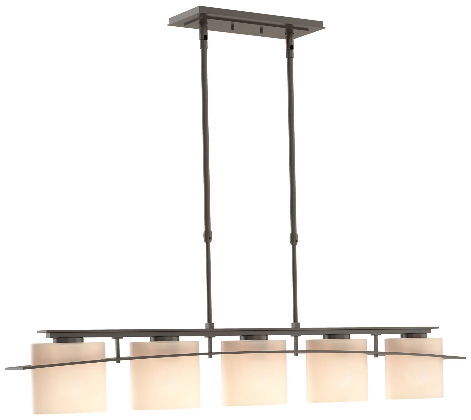 Arc Ellipse 41.9-Light Oil Rubbed Bronze Long Pendant With Opal Glass - Image 1
