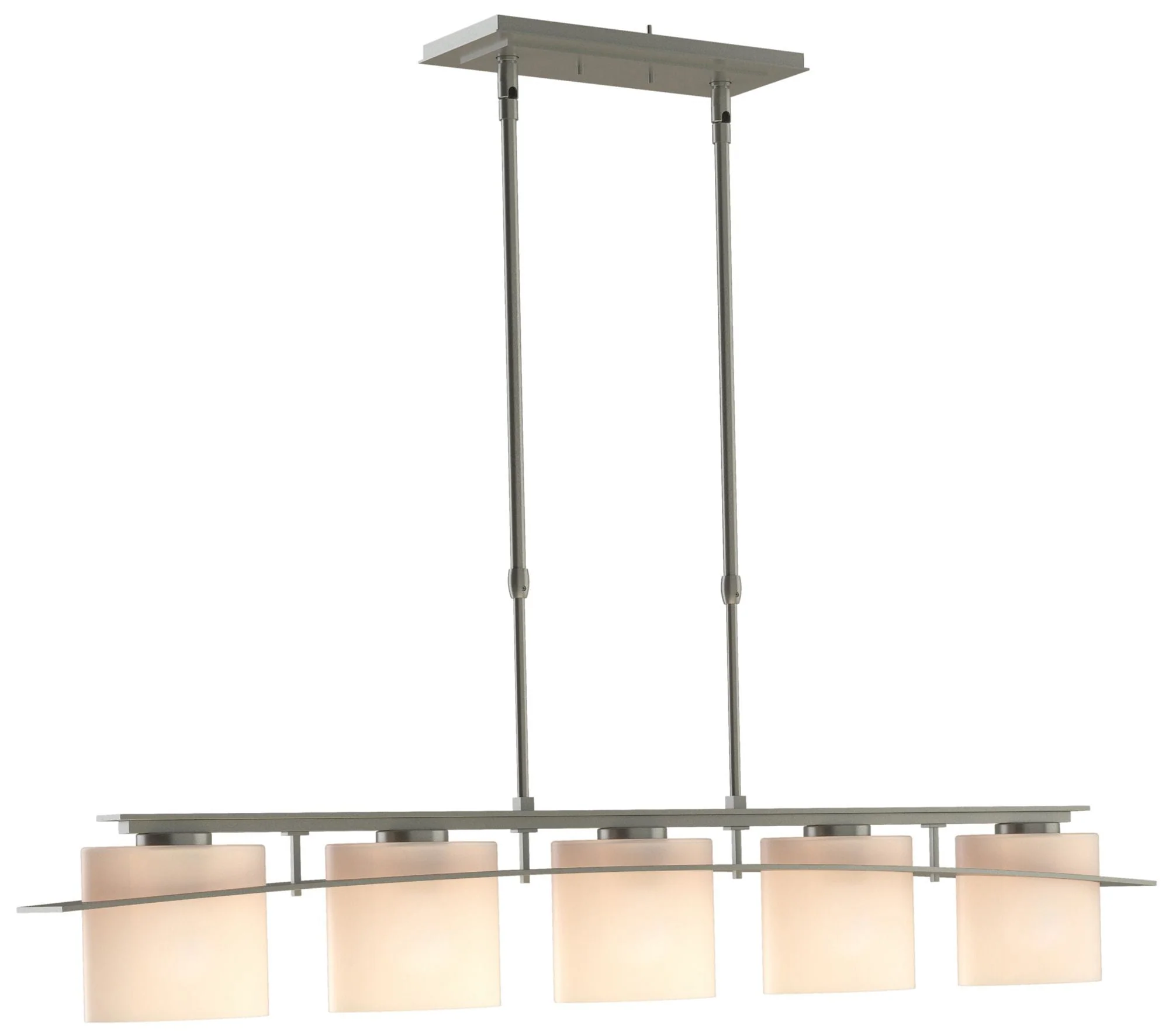Arc Ellipse 5 Light Pendant - Platinum - Opal - Image 1