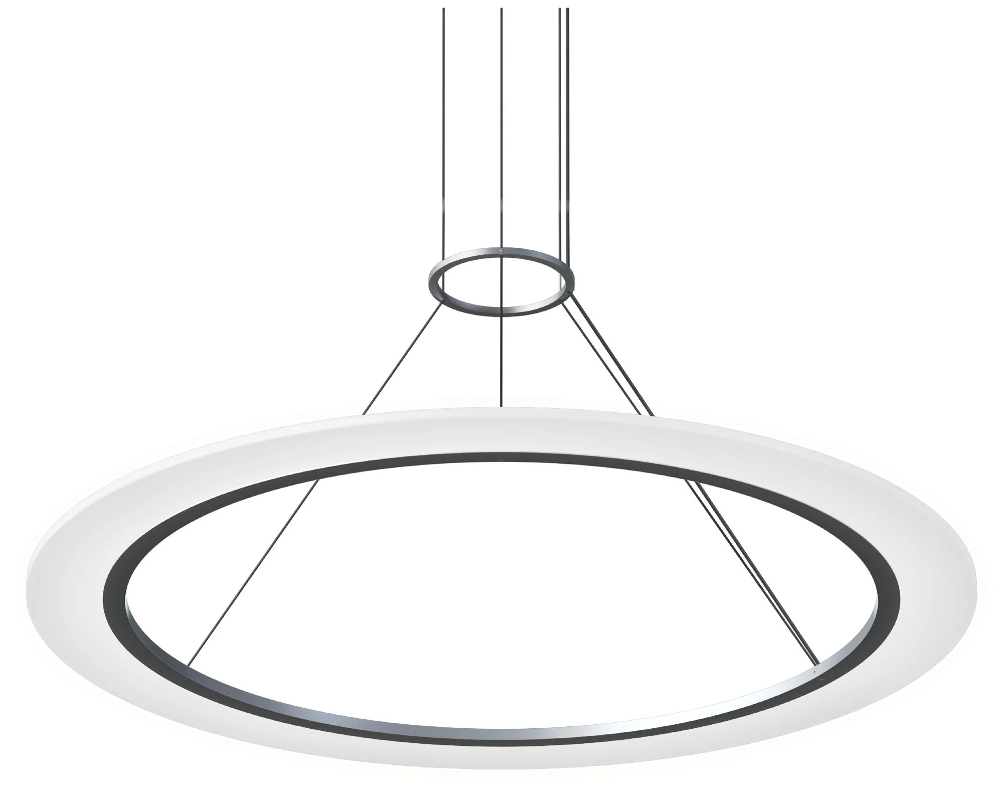 Arctic Rings 36″ Single LED Ring Pendant w/ 20′ Cord/Cable – Satin