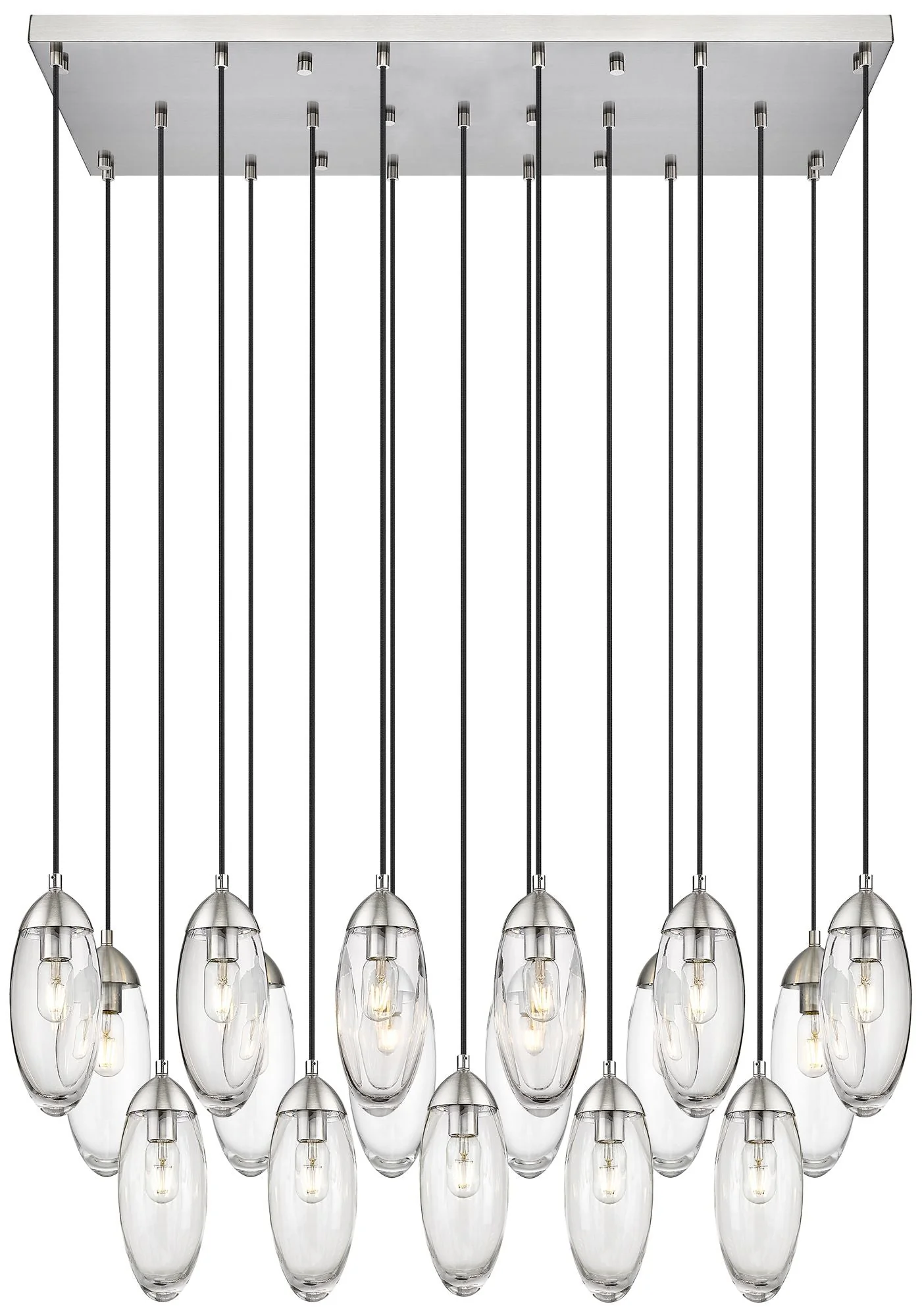 Arden by Z-Lite Brushed Nickel 17 Light Linear Chandelier