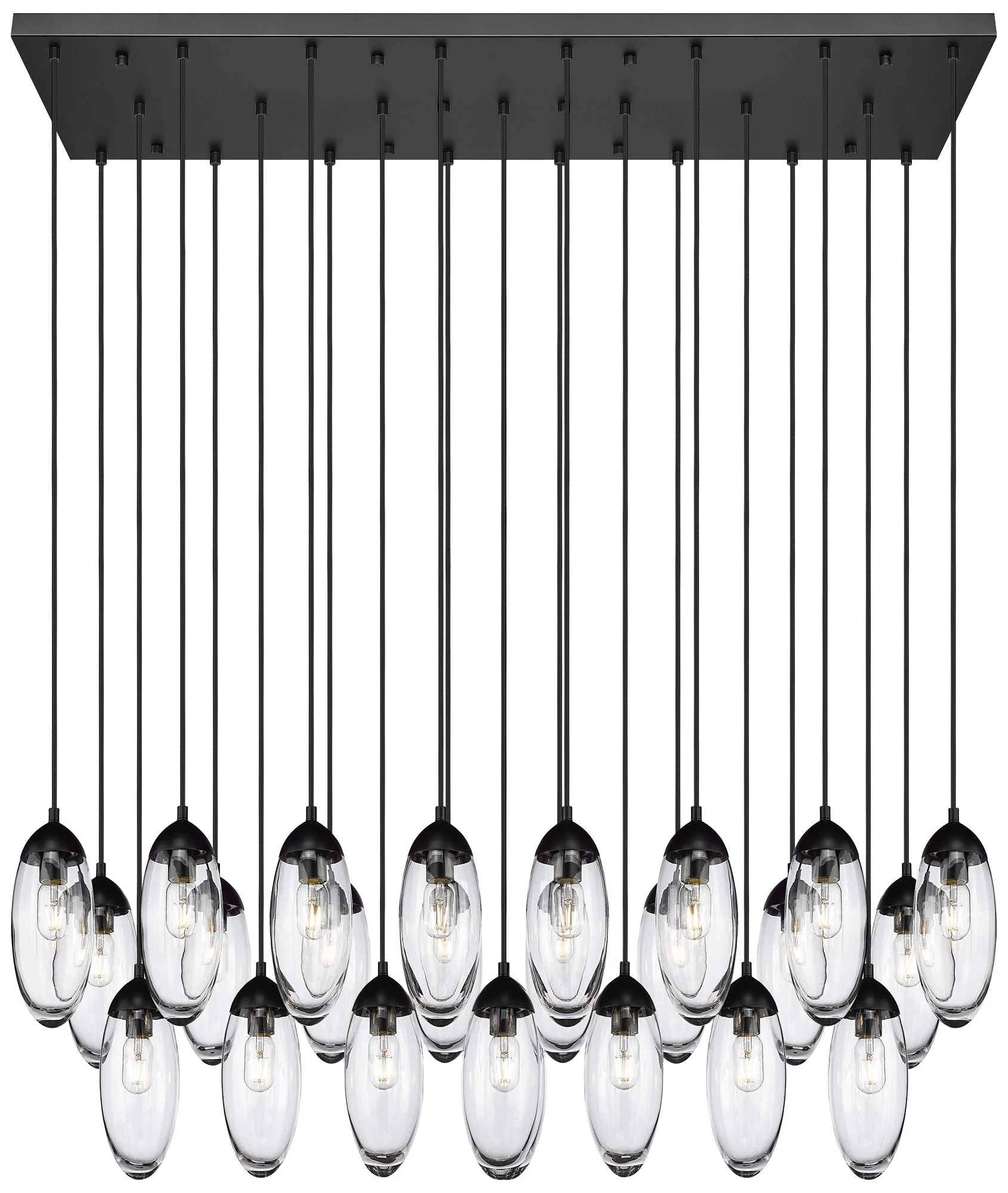 Arden by Z-Lite Matte Black 23 Light Linear Chandelier