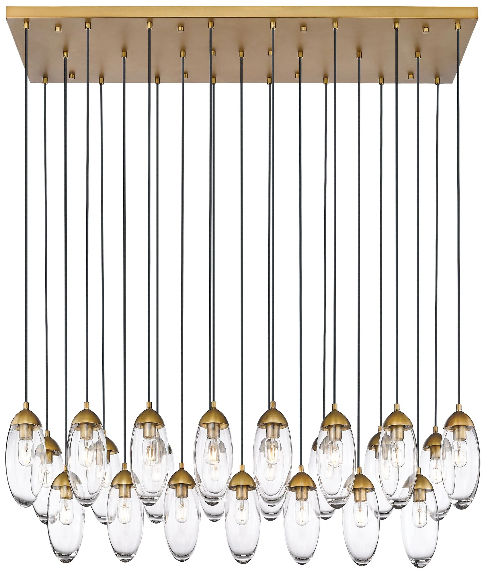 Arden by Z-Lite Rubbed Brass 23 Light Linear Chandelier