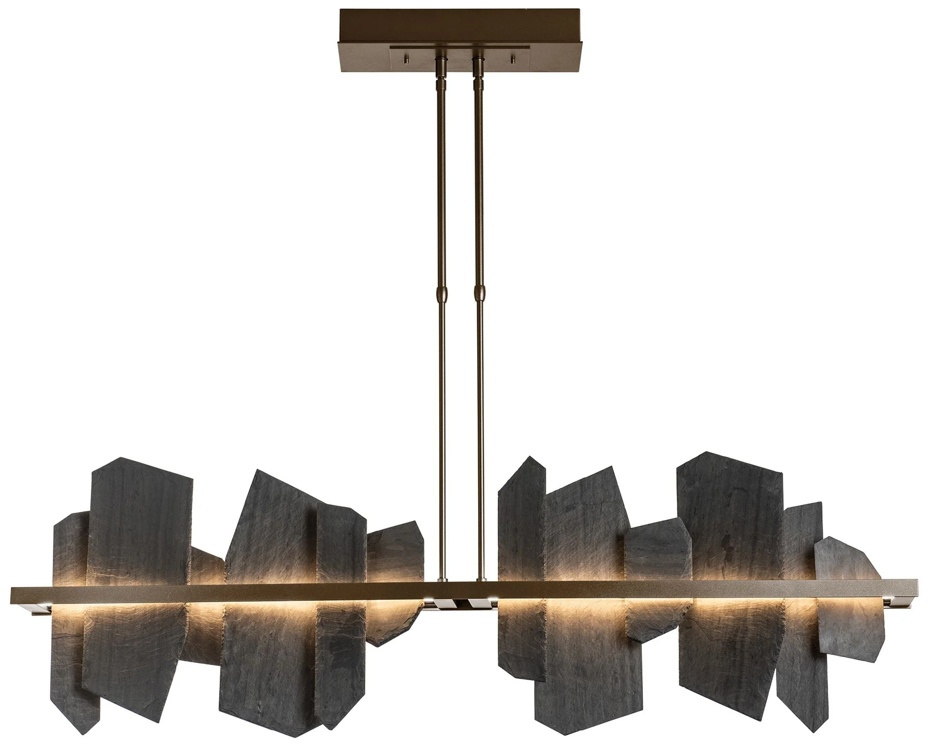 Ardesia 51.9" Wide Bronze LED Linear Pendant - Image 1