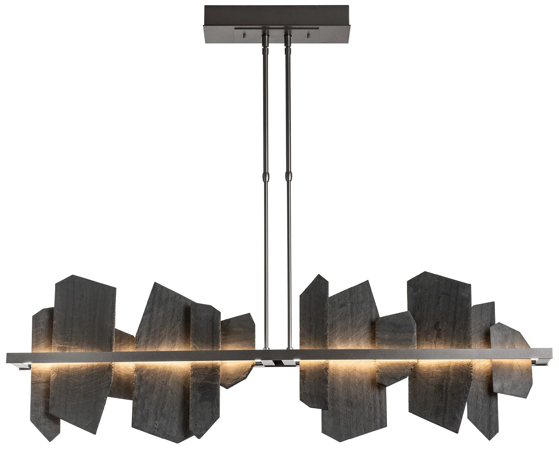 Ardesia 51.9" Wide Dark Smoke LED Linear Pendant - Image 1