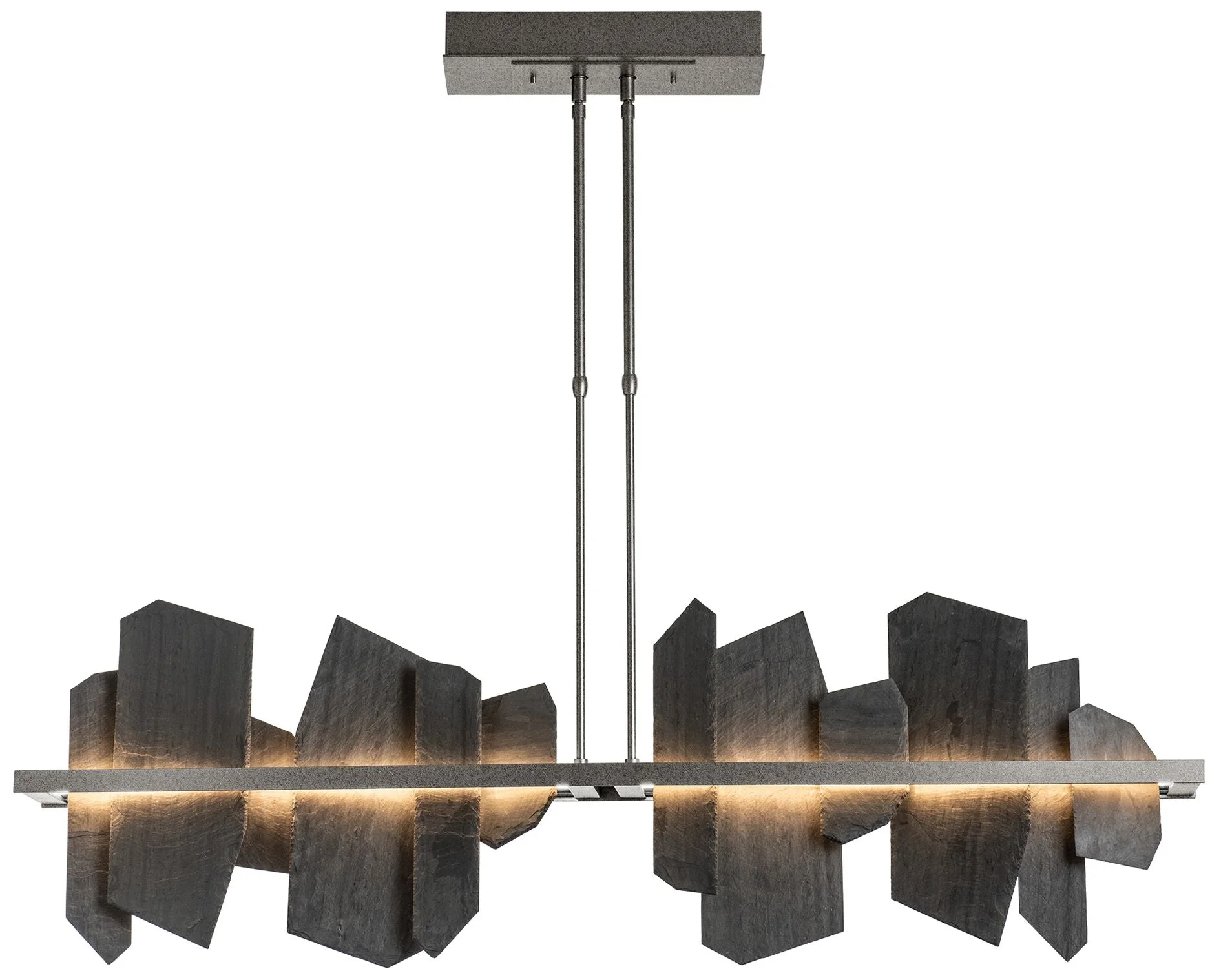 Ardesia 51.9" Wide Natural Iron LED Linear Pendant - Image 1