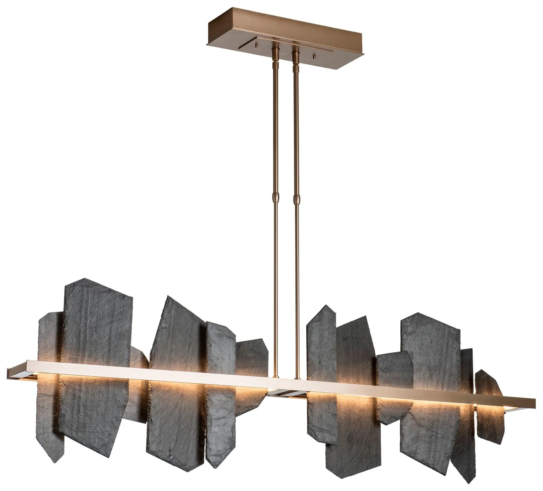 Ardesia 51.9" Wide Soft Gold LED Linear Pendant - Image 1