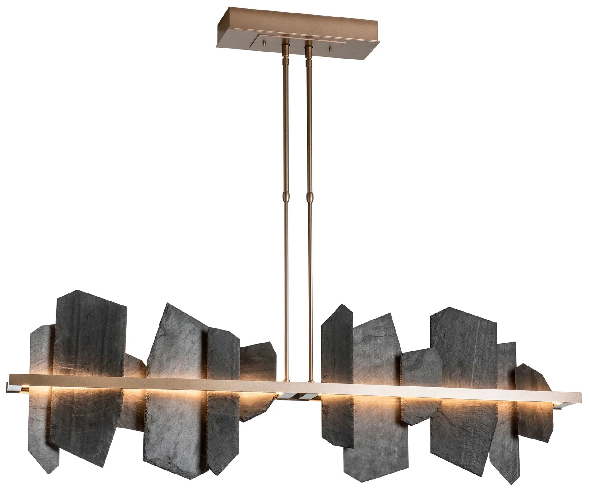 Ardesia 51.9" Wide Soft Gold LED Linear Pendant - Image 2