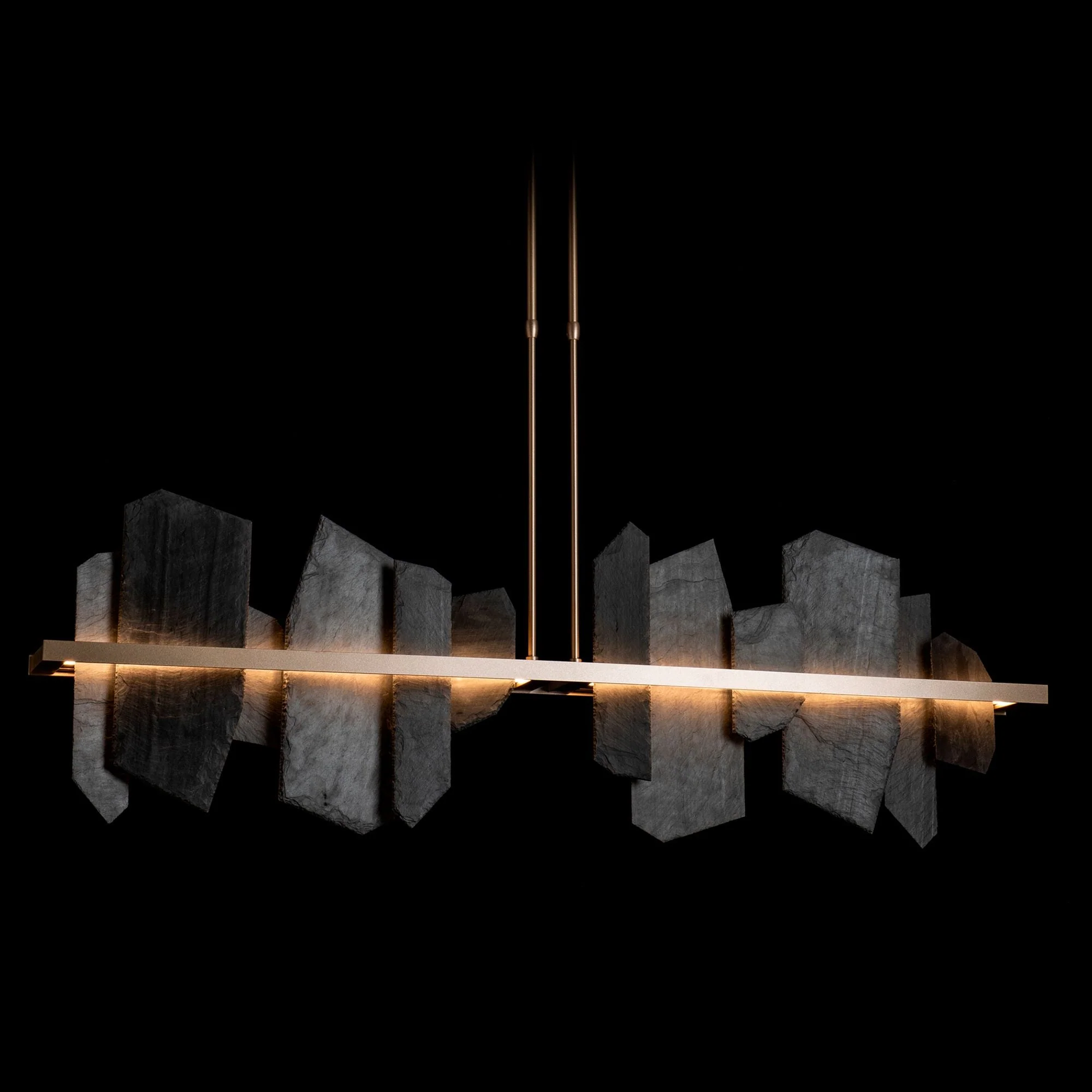 Ardesia 51.9" Wide Soft Gold LED Linear Pendant - Image 3