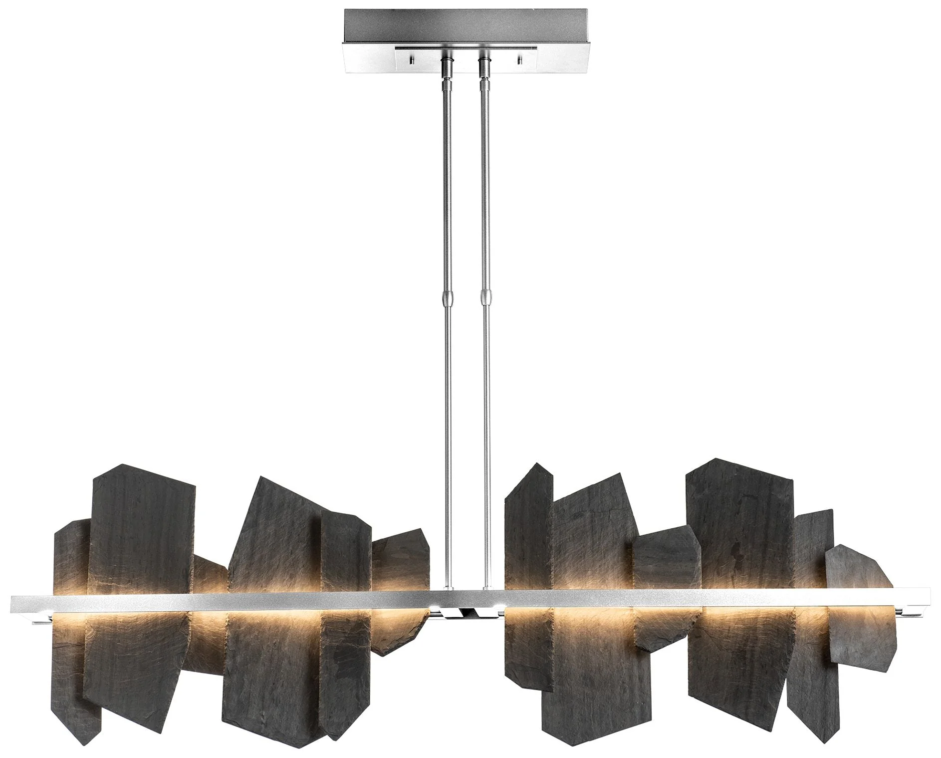 Ardesia 51.9" Wide Sterling LED Linear Pendant - Image 1
