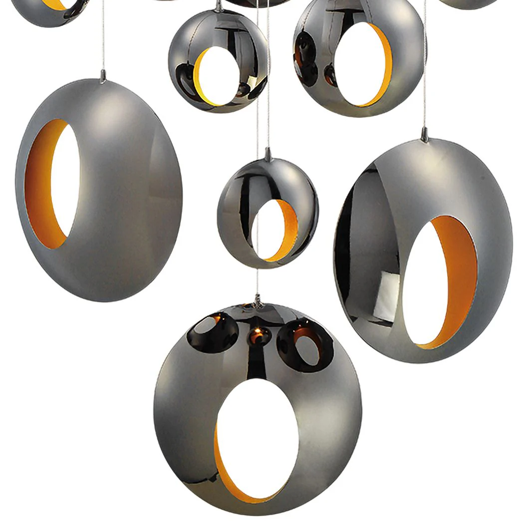 Arlington 39 1/2"W Blackened Chrome LED Multi Light Pendant - Image 3