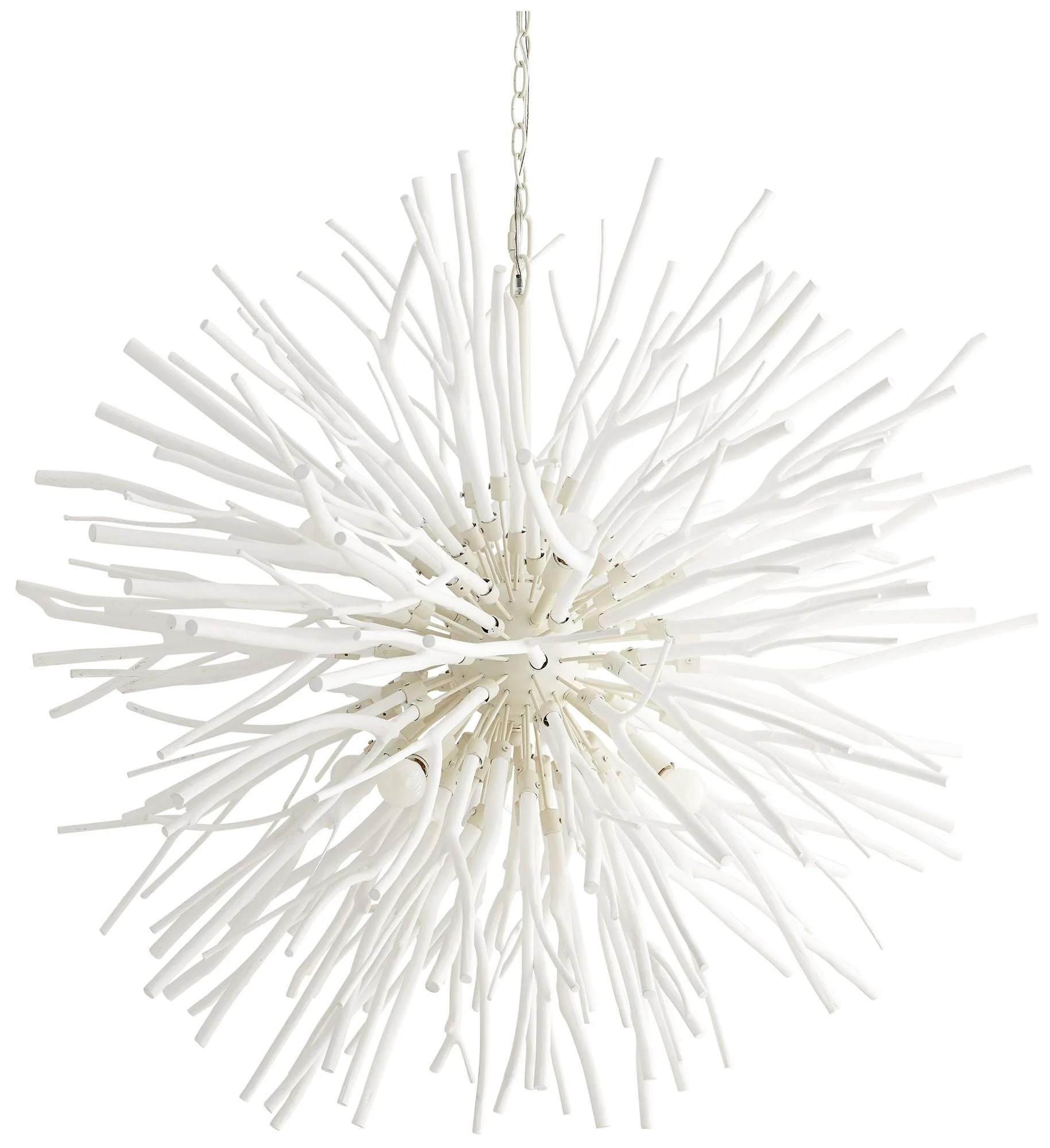 Arteriors- Finch Chandelier- 43" Whitewash Stained Wood, White - Image 1