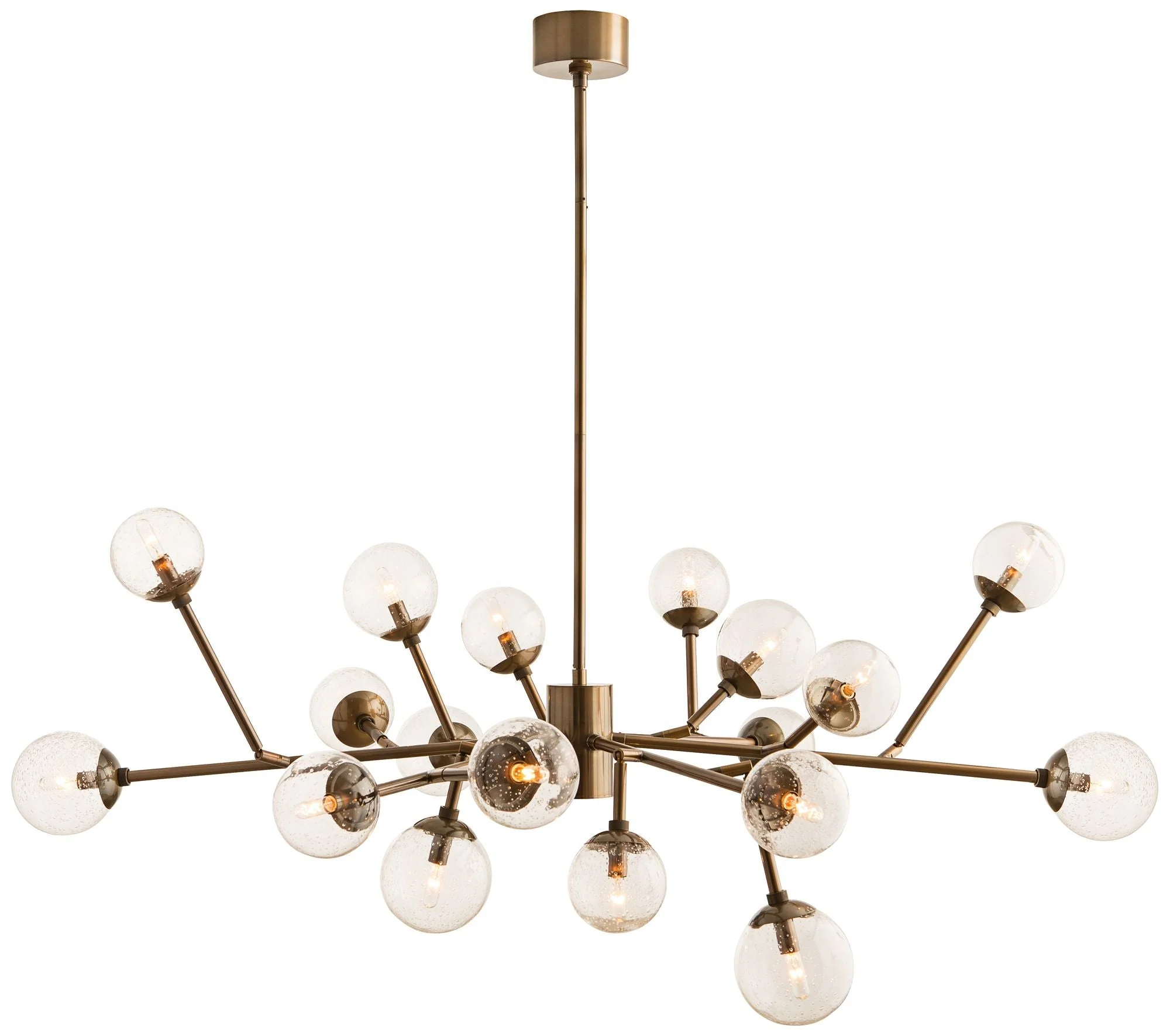 Arteriors Home Dallas 58" Wide Vintage Brass Chandelier - Image 2