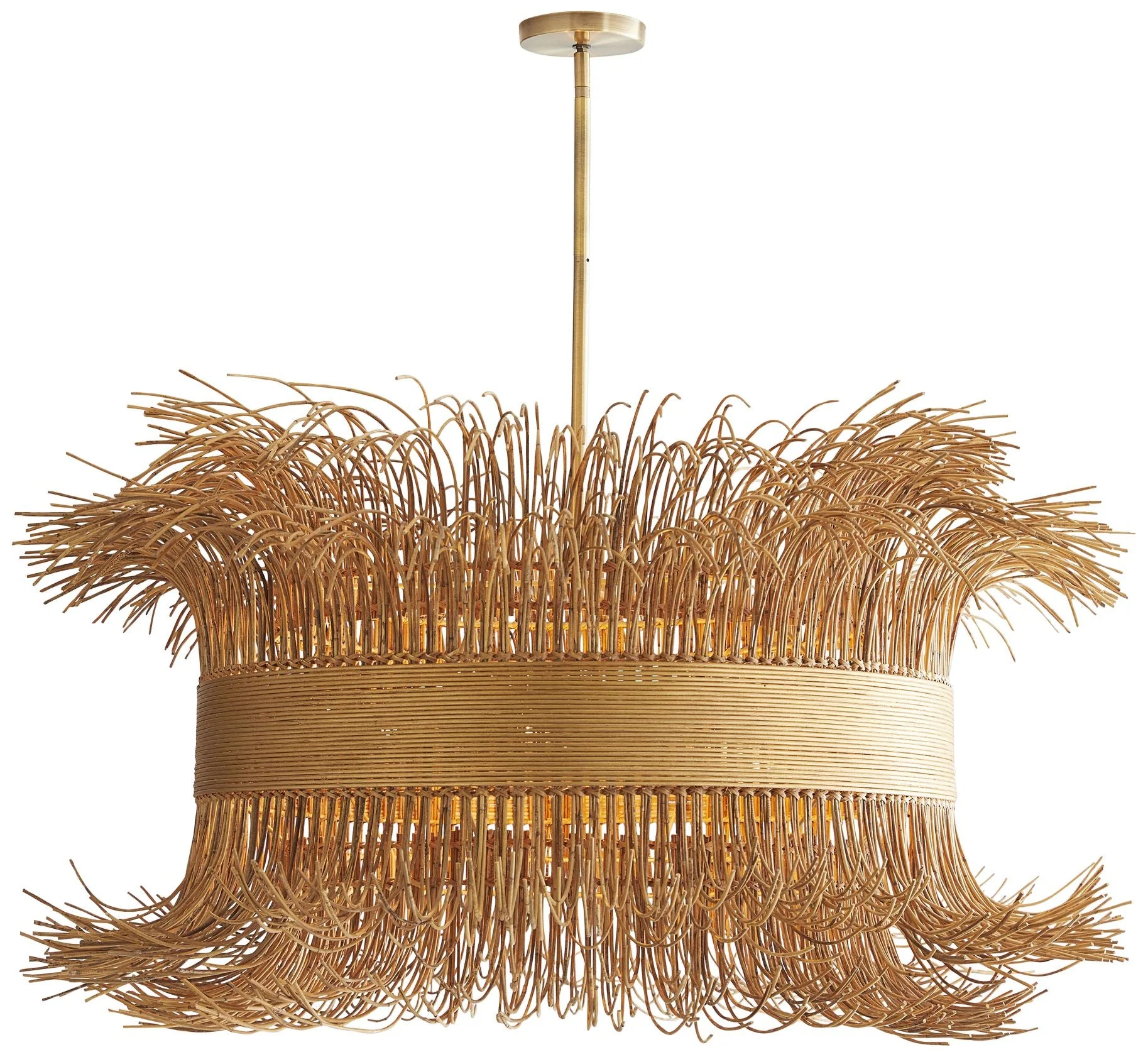 Arteriors Home Filamento 42″ Wide Natural Rattan Chandelier