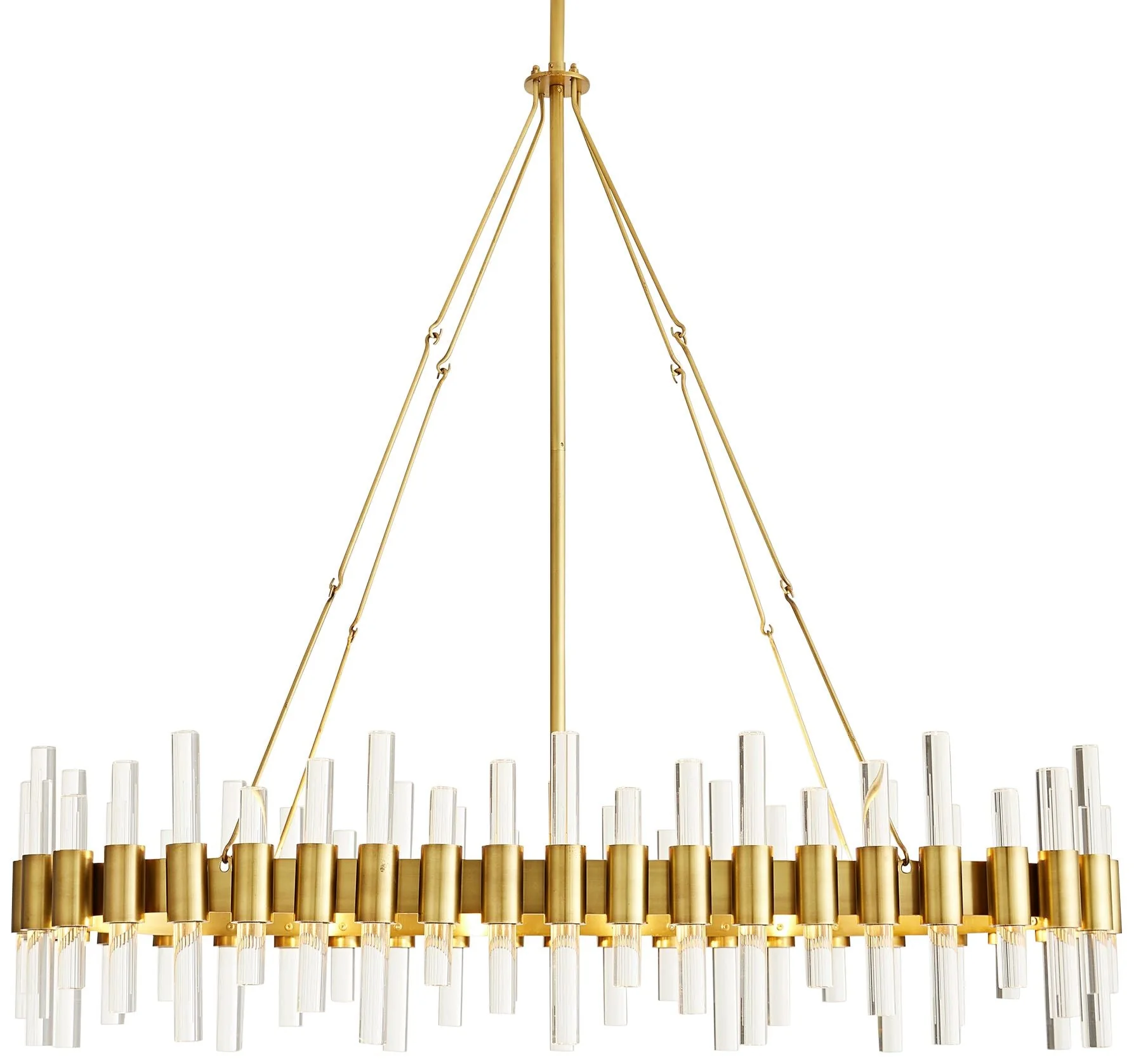 Arteriors Home Haskell 43" Wide Antique Brass Chandelier - Image 2