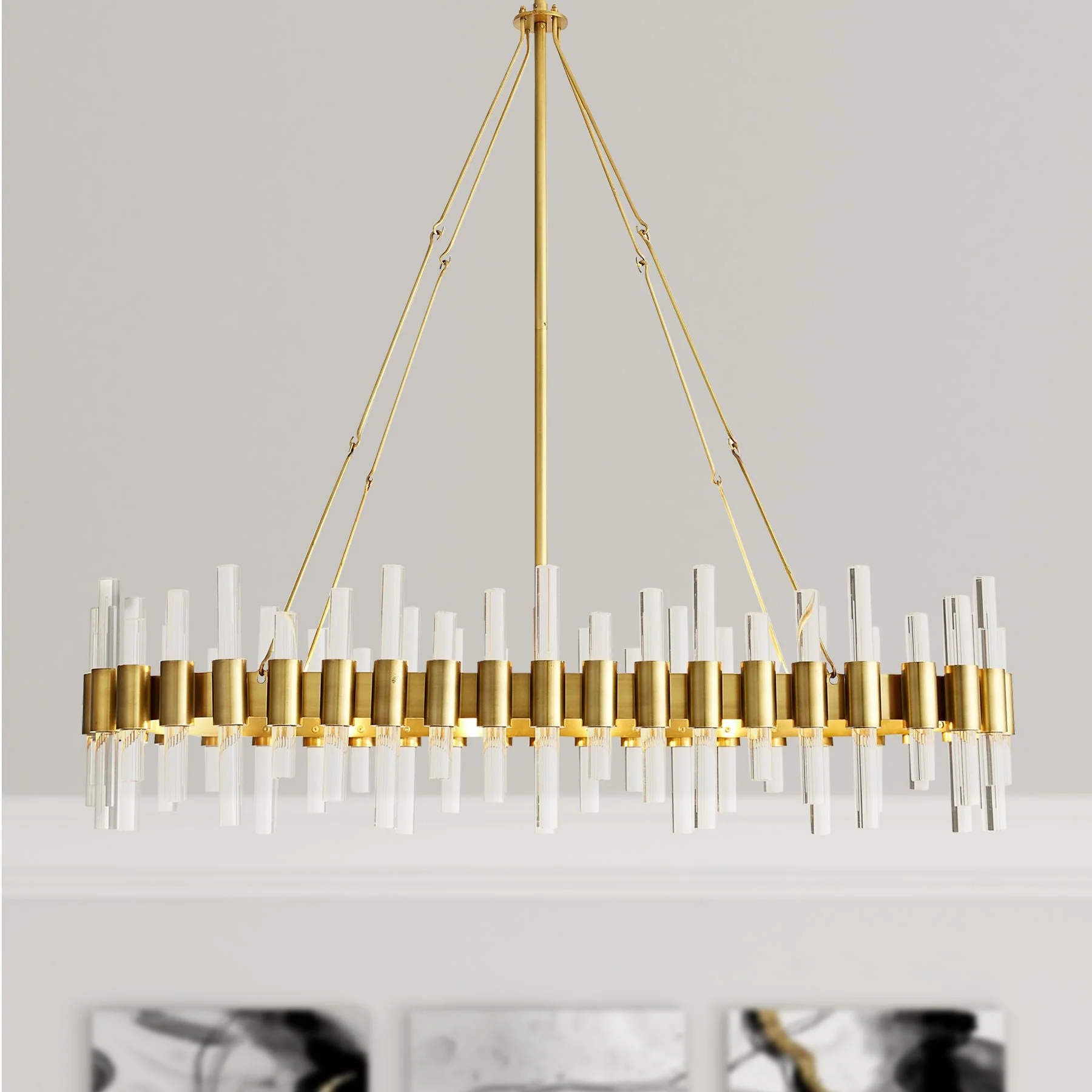 Arteriors Home Haskell 43″ Wide Antique Brass Chandelier