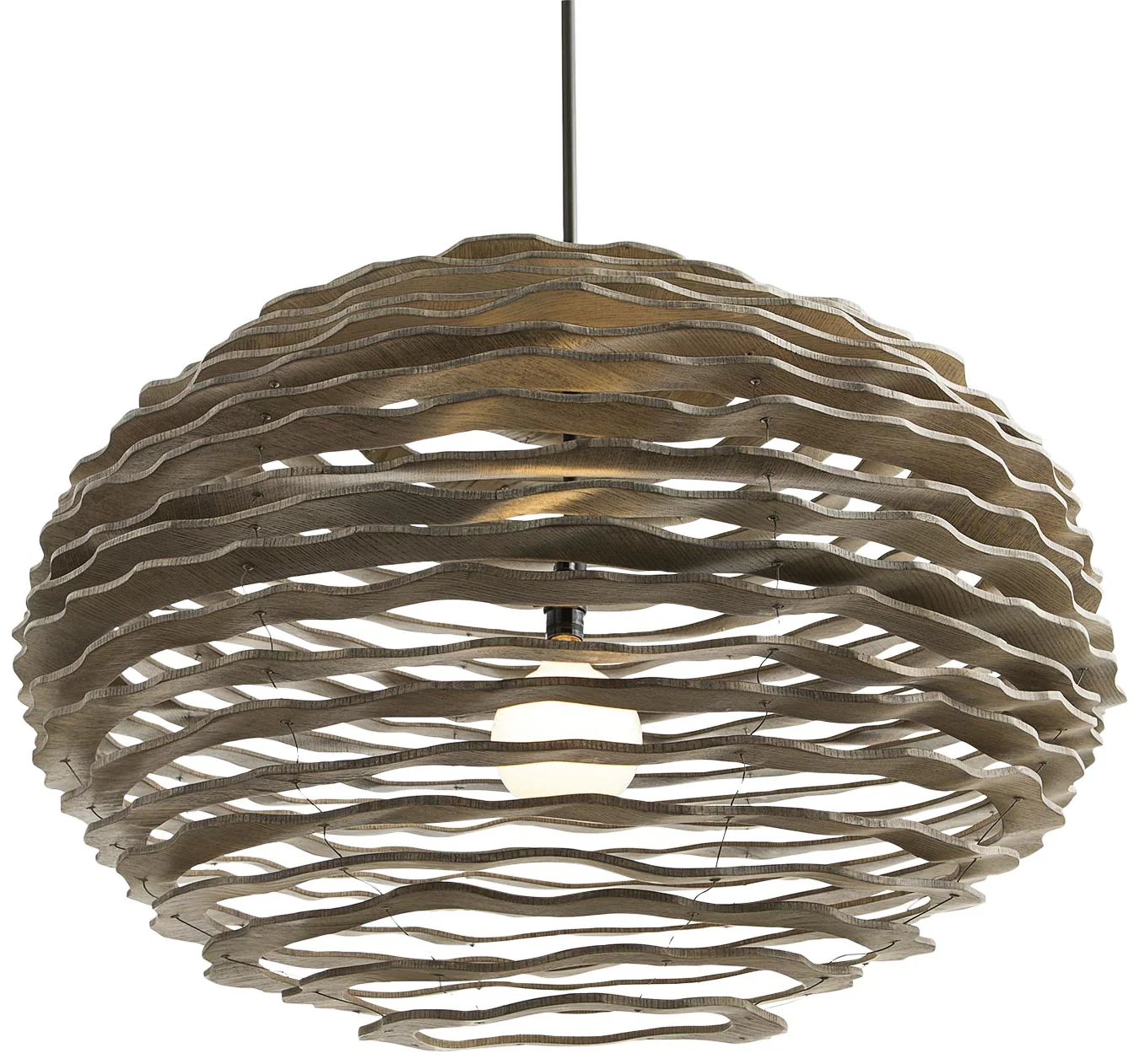 Arteriors Home Rook 24" Wide Natural Wood Pendant Light - Image 2