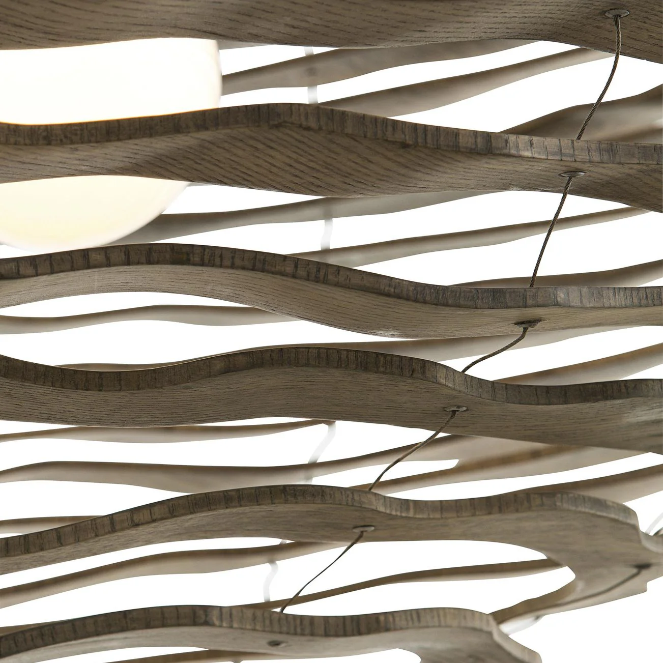 Arteriors Home Rook 24" Wide Natural Wood Pendant Light - Image 3
