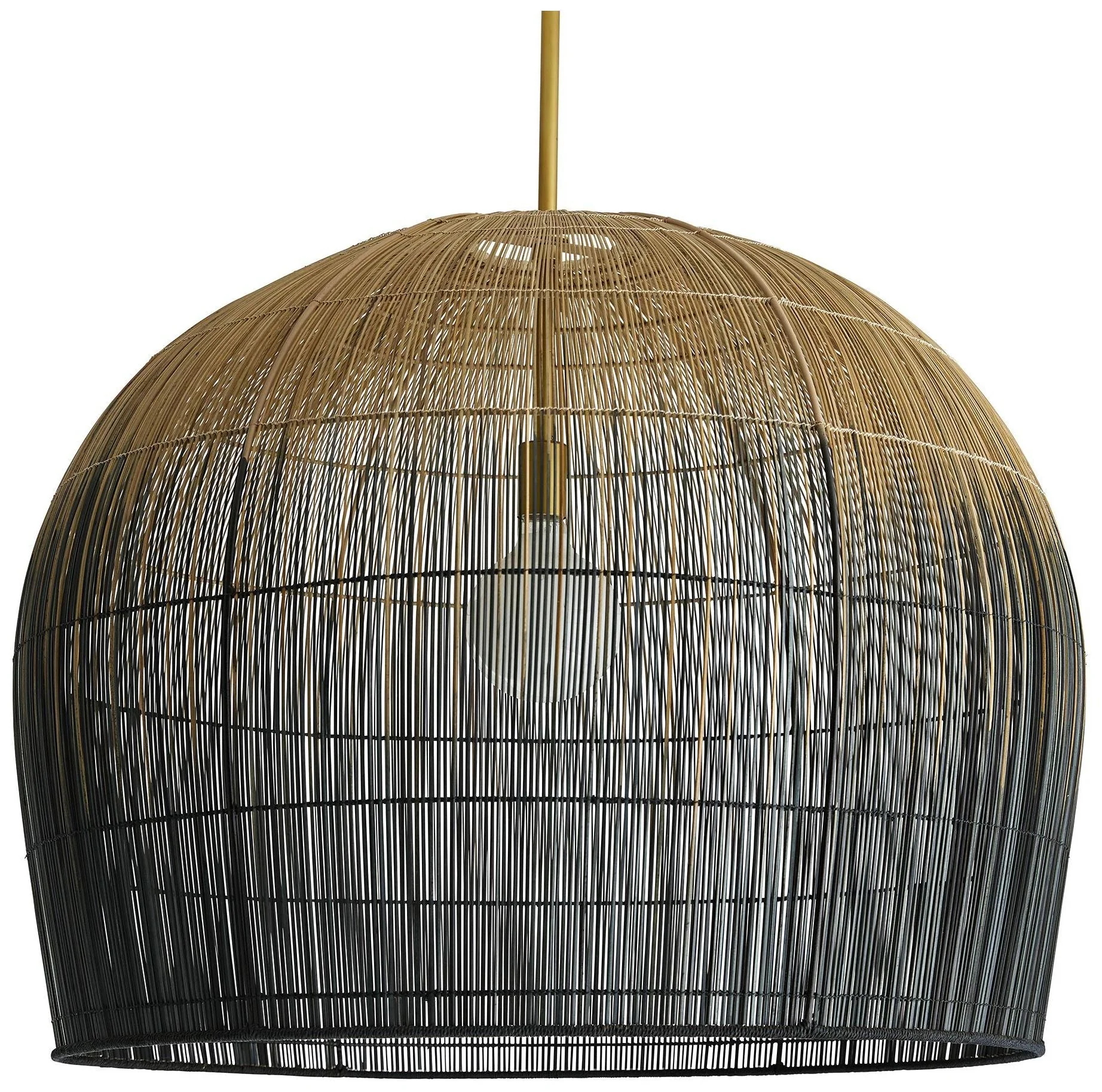 Arteriors Home Swami 32" Wide Natural and Black Ombre Dome Chandelier - Image 1