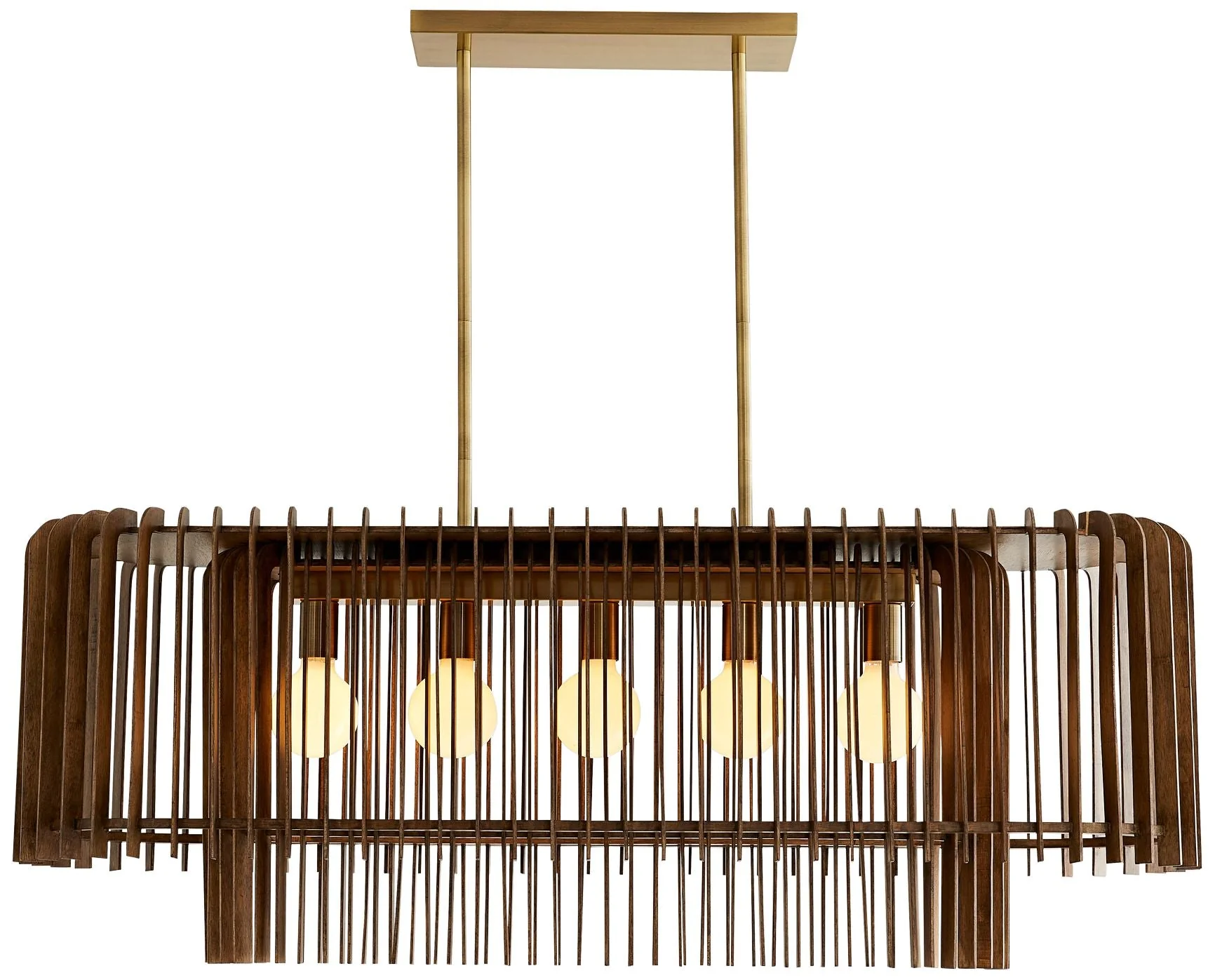 Arteriors Home Valencia 49" Wide Dark Walnut Chandelier - Image 2