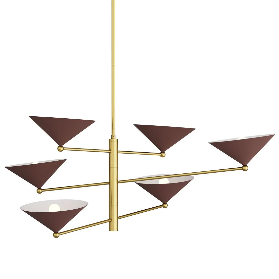 Arteriors Mcvey Chandelier Antique Brass - Image 1