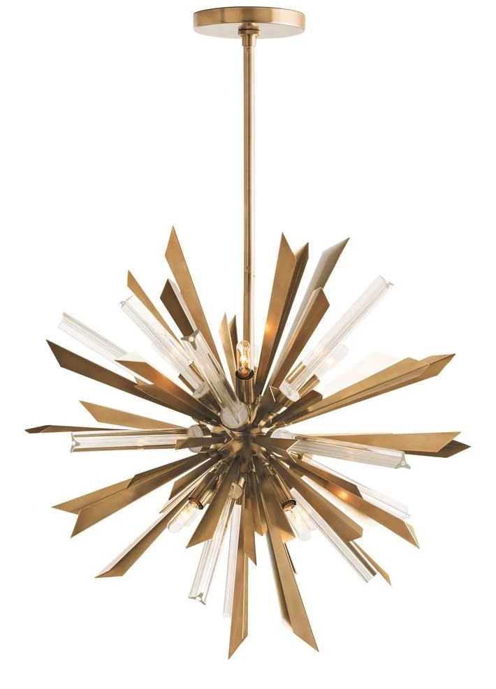 Arteriors- Waldorf Small Chandelier- 23.5" Antique Brass - Image 1