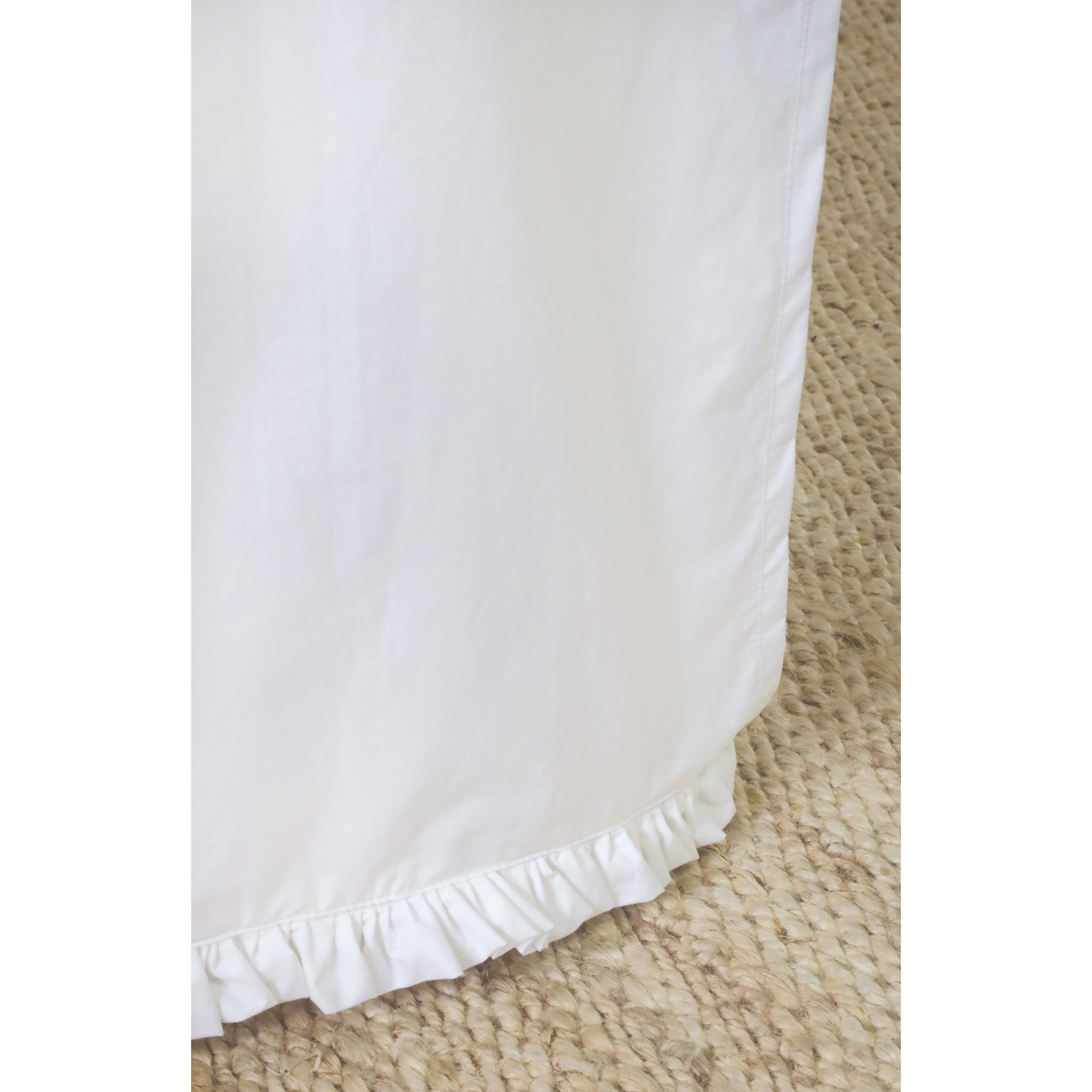 Pom Pom at Home Audrey White Cotton Percale Bedskirt ~ Available in Twin, Queen and King Sizes - Image 2