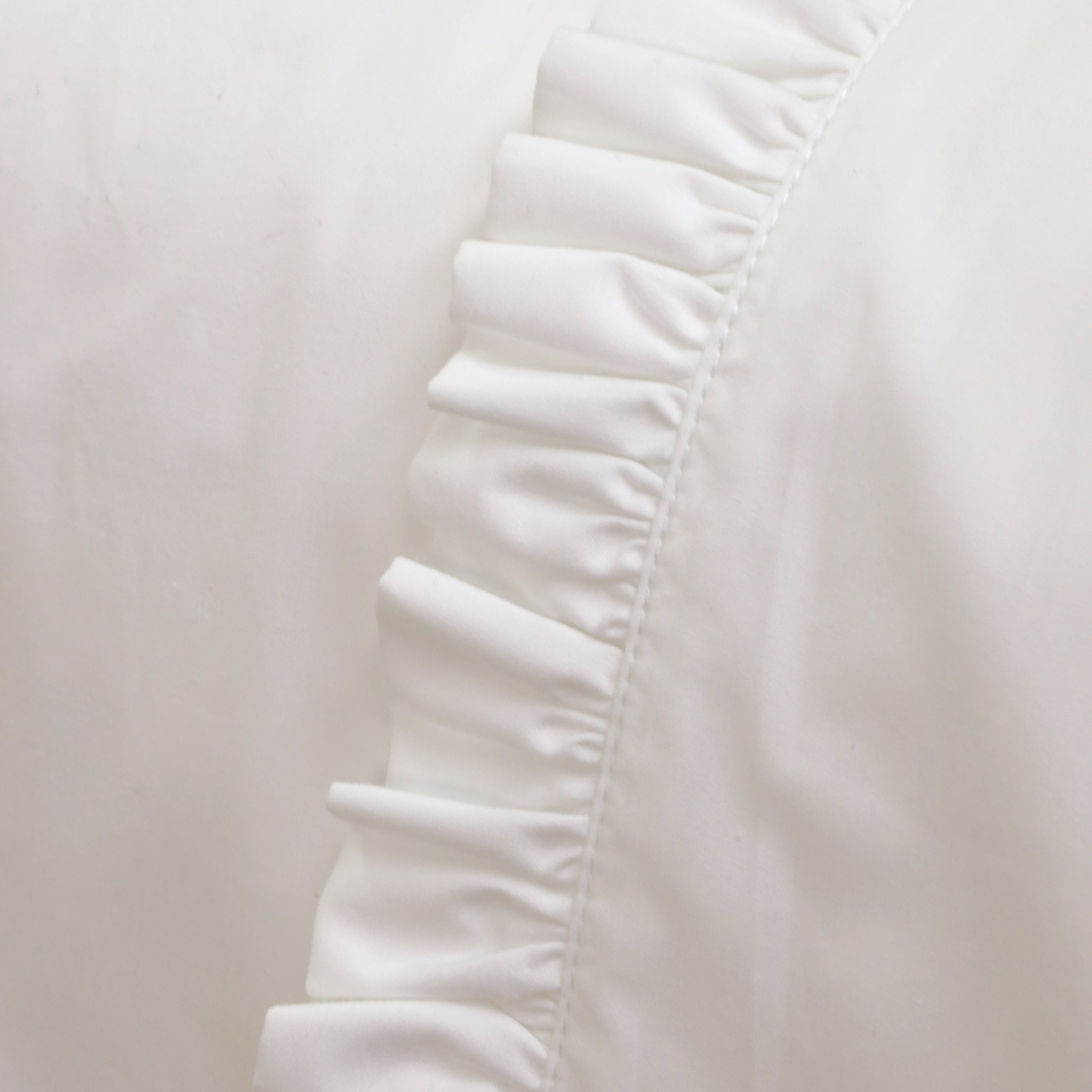 Pom Pom at Home Audrey White Ruffle Cotton Percale Sheet Set ~ Available in Twin, Queen and King Sizes - Image 2