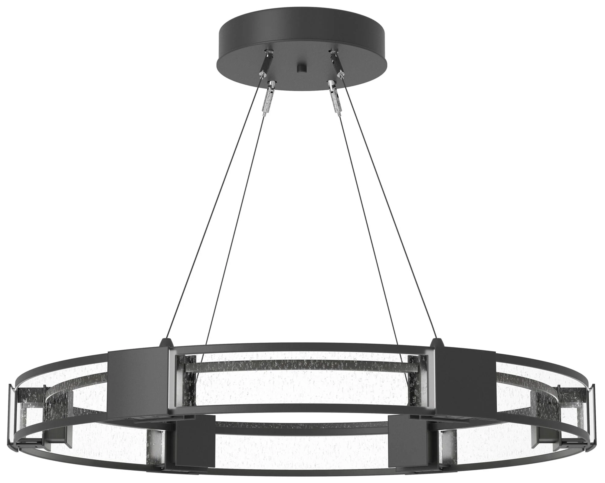 Aura Pendant - Black - Seeded Clear - Image 1