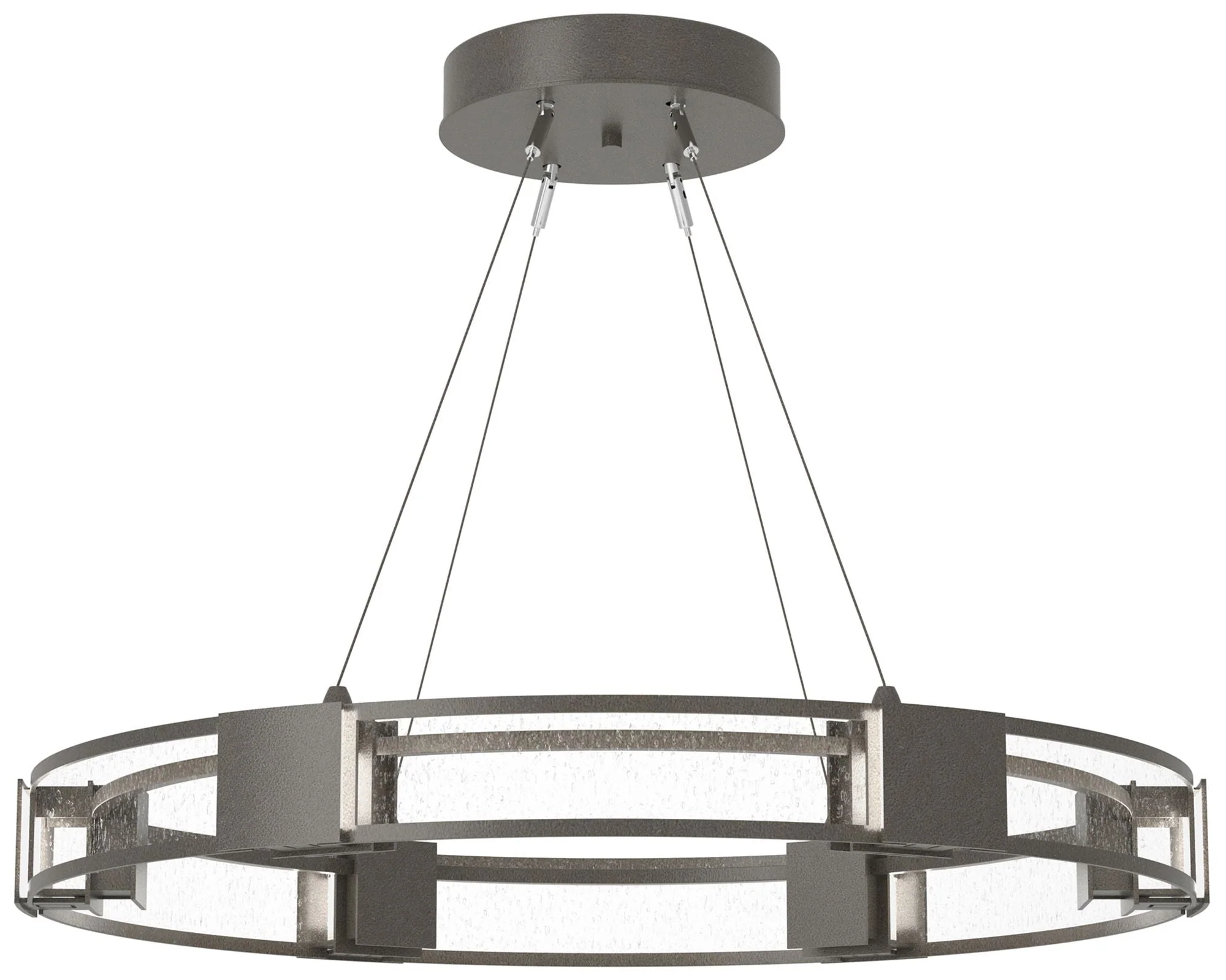 Aura Pendant - Dark Smoke - Seeded Clear - Image 1