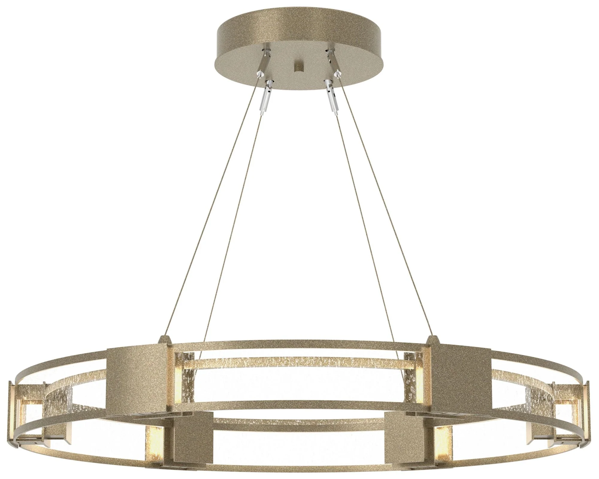 Aura Pendant - Gold - Seeded Clear - Image 1