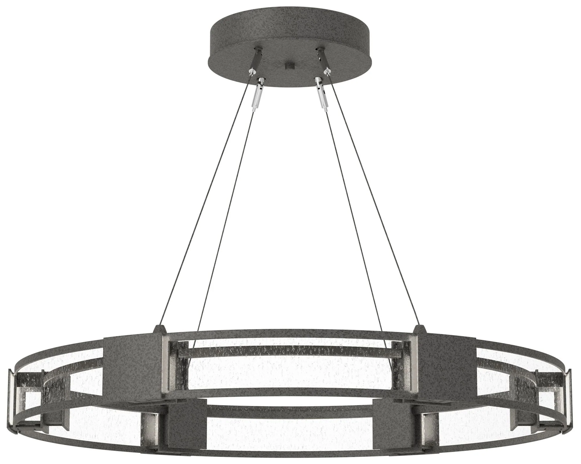 Aura Pendant - Iron - Seeded Clear - Image 1