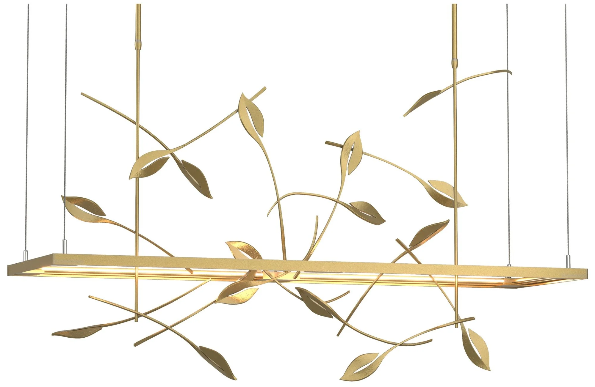 Autumn 53.4" Wide Modern Brass Long LED Pendant - Image 1