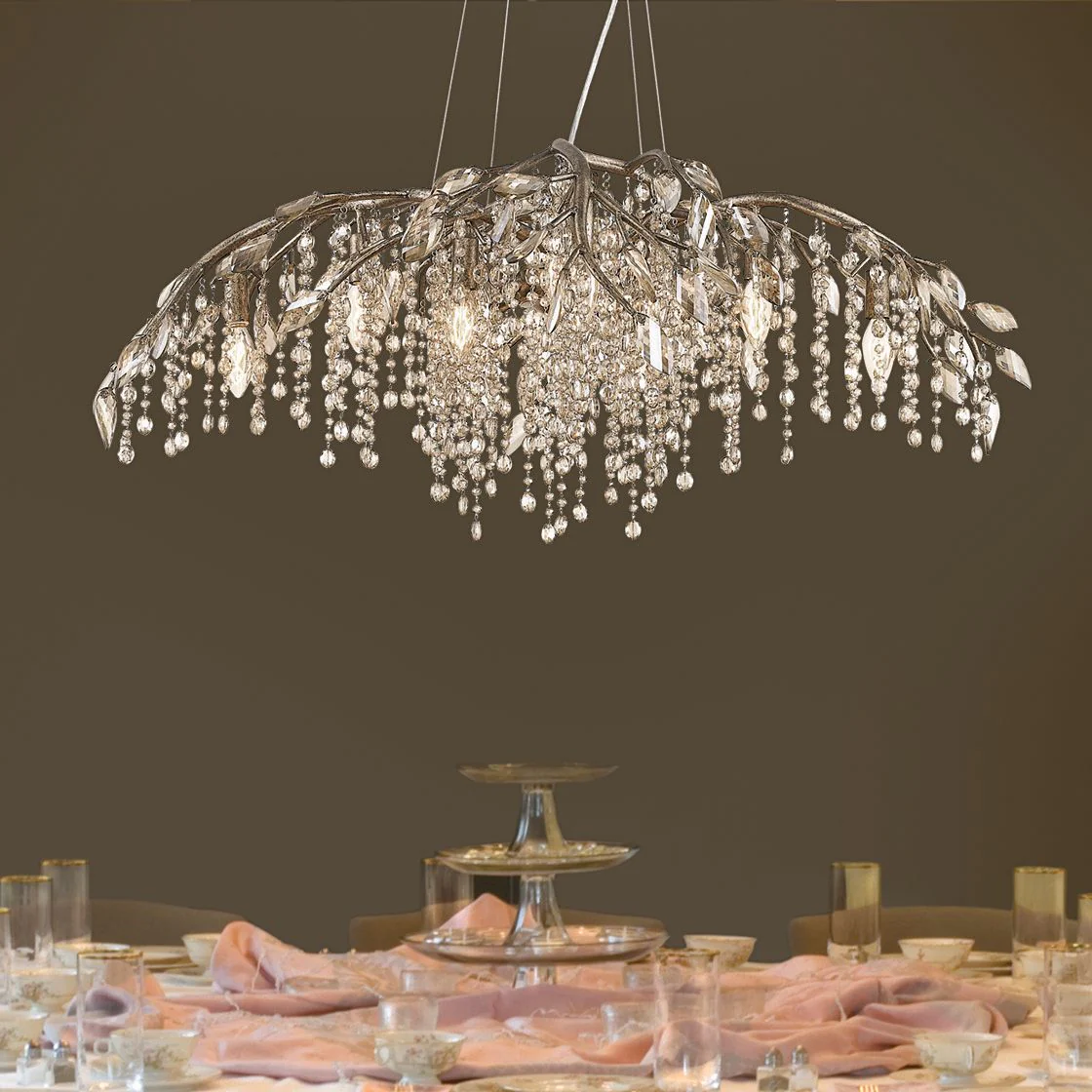 Autumn Twilight 40"W Mystic Gold Crystal 12-Light Chandelier - Image 2
