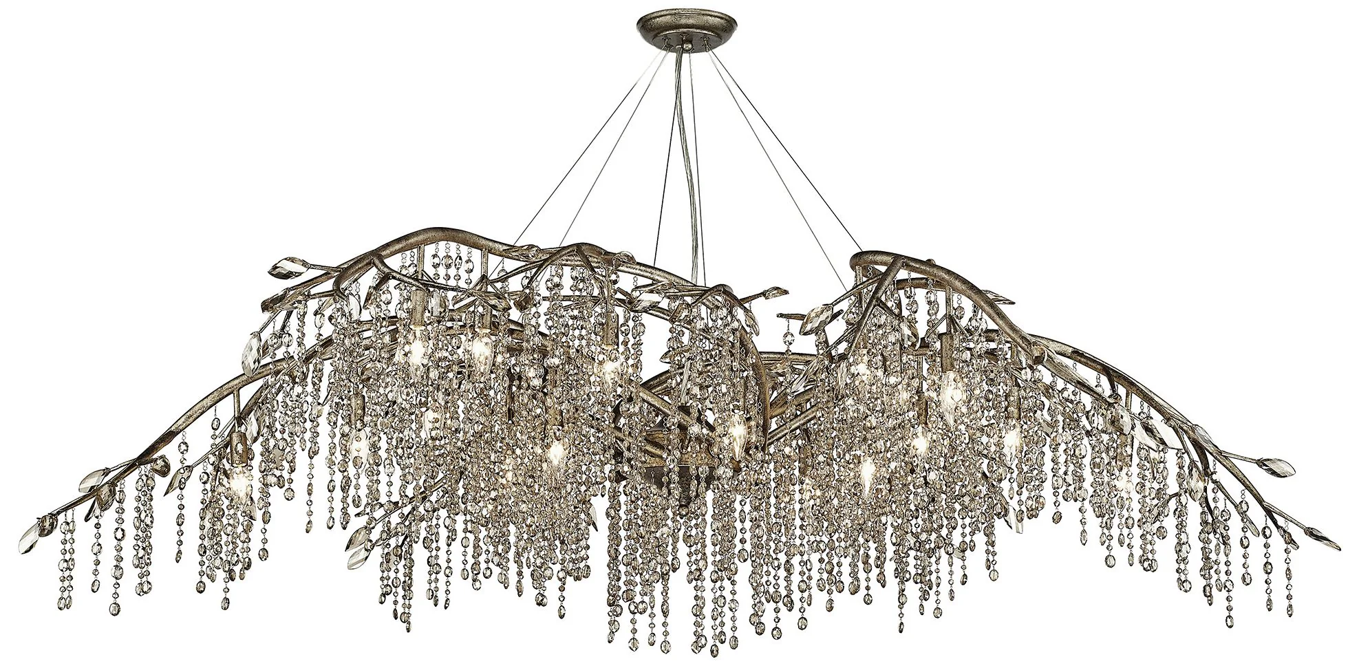 Autumn Twilight 80" Wide Mystic Gold 24-Light Chandelier - Image 1