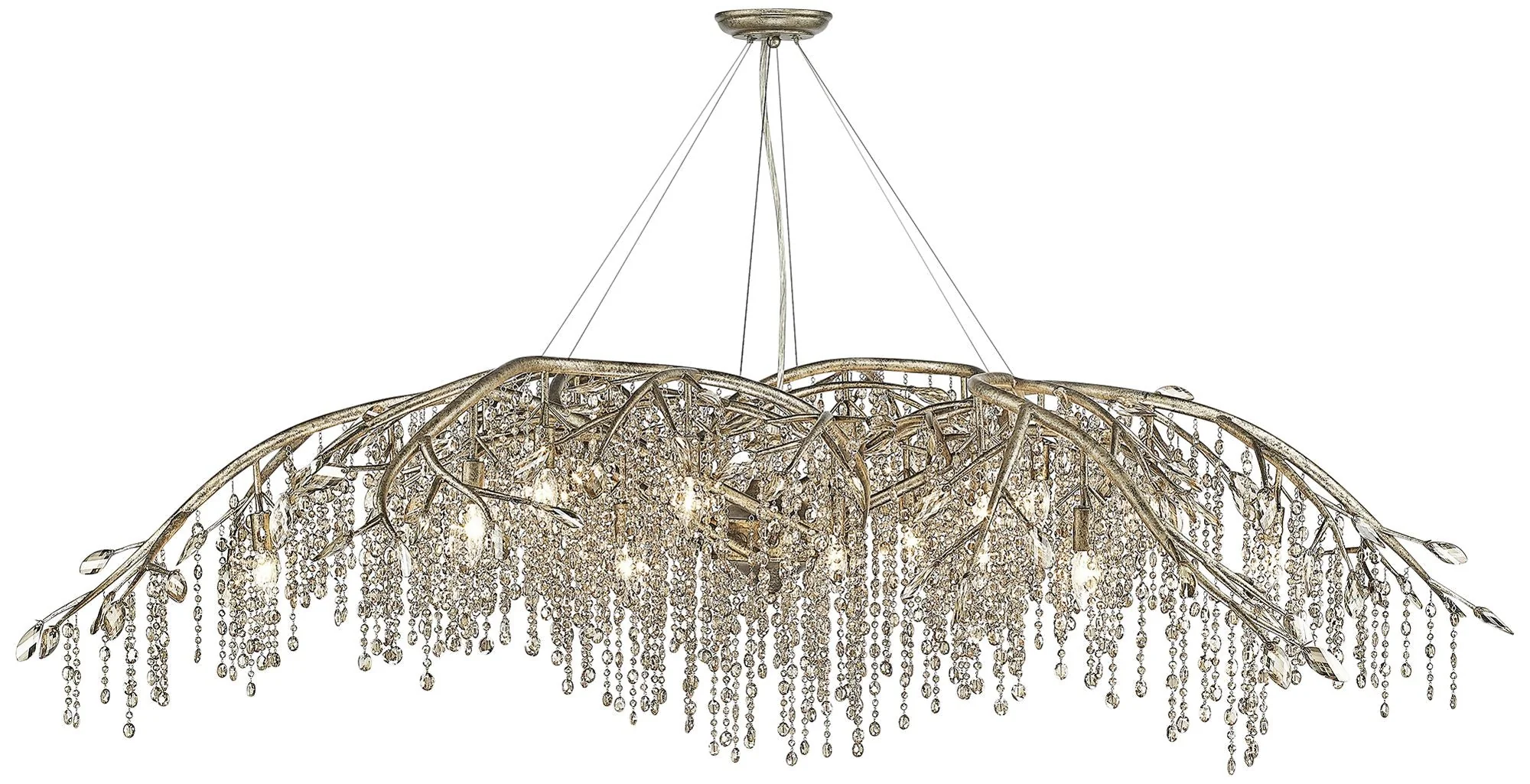 Autumn Twilight 95" Wide Mystic Gold 24-Light Chandelier - Image 1