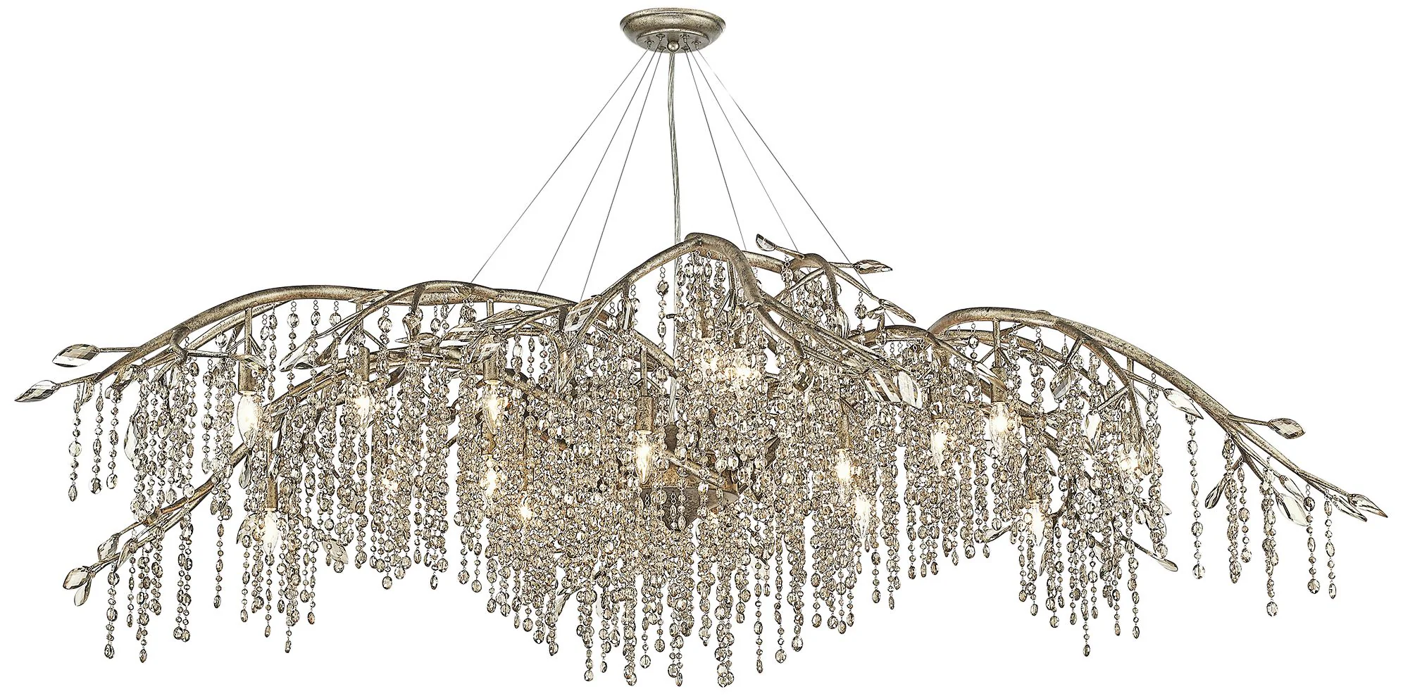 Autumn Twilight 95" Wide Mystic Gold 24-Light Chandelier - Image 3