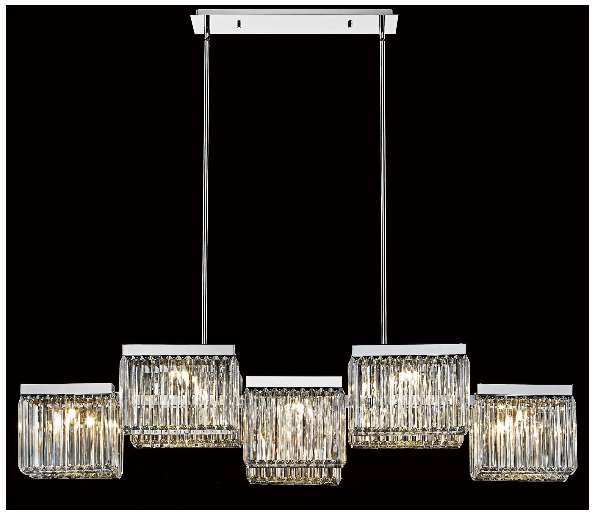 Avenue Broadway 57"W Nickel Kitchen Island Light Chandelier - Image 2