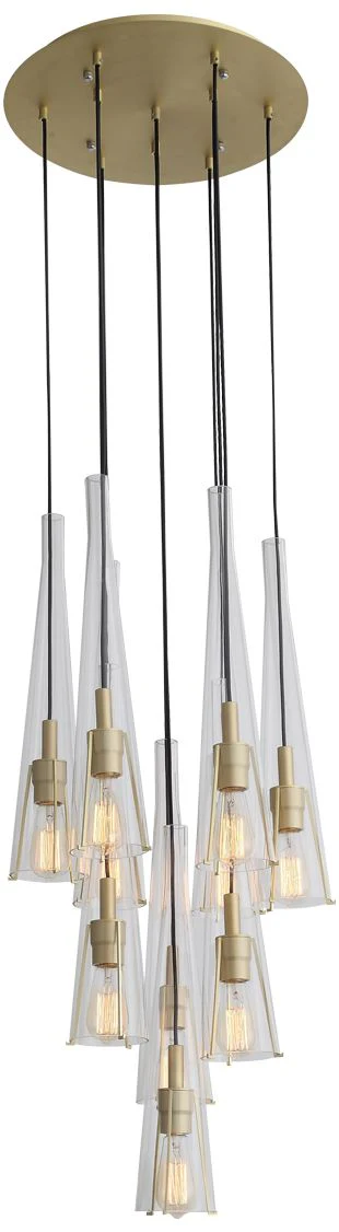 Avenue Lighting Abbey Park Collection Chandelier Brushed Brass - Image 1