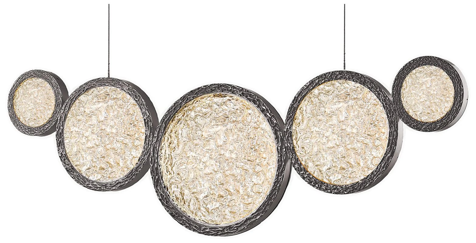 Avenue Lighting Bottega Collection  Hanging Chandelier Polished Nickel - Image 1